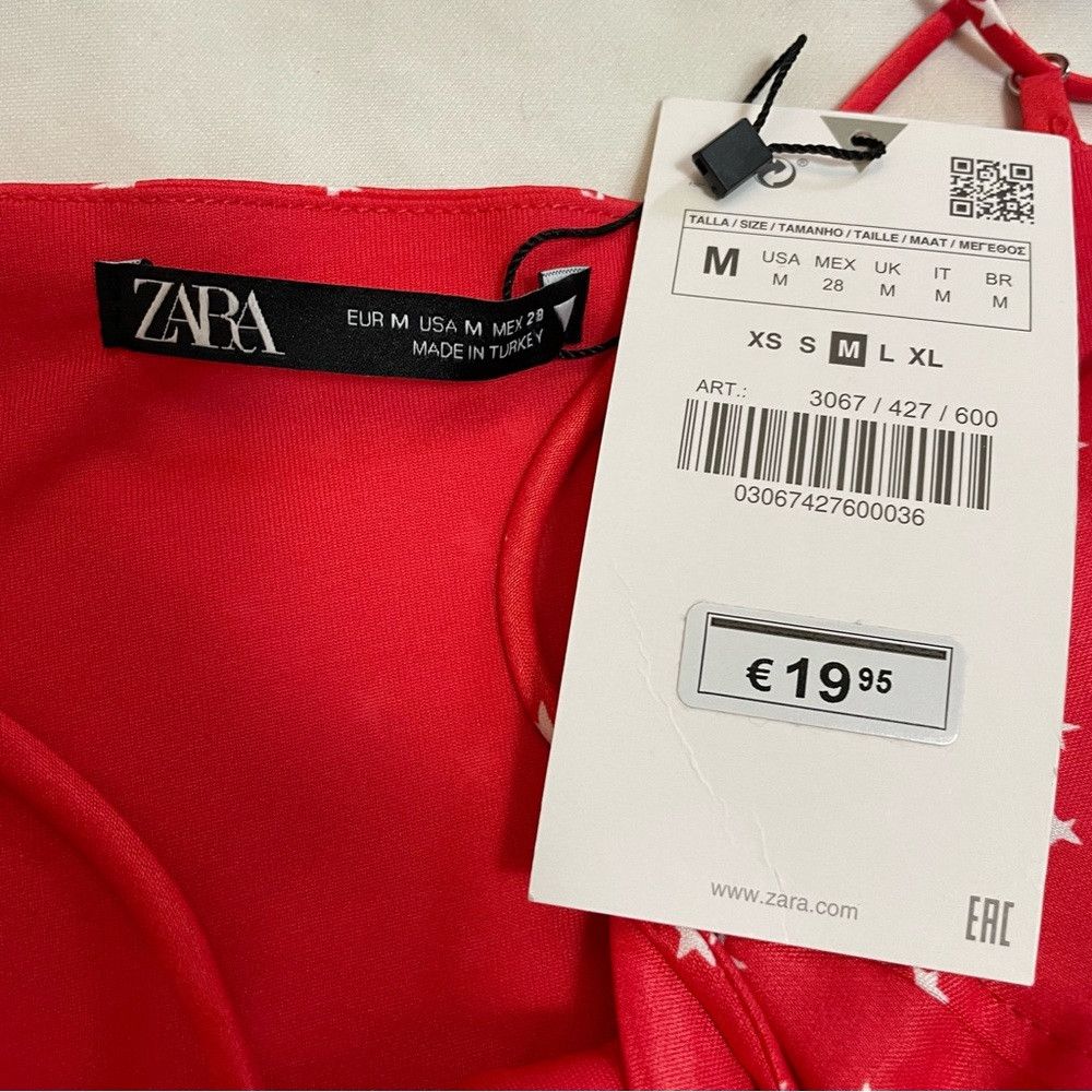 Zara NWT New Zara Red Star Print Viscose Bodysuit Size M Size M / US 6-8 / IT 42-44 - 7 Thumbnail
