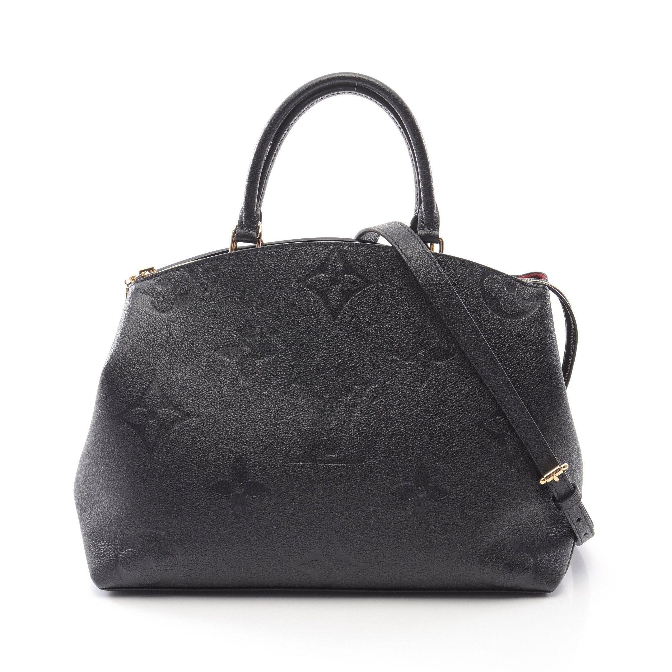 Louis Vuitton Grand Palais Mm Monogram Empreinte Handbag Leather Black