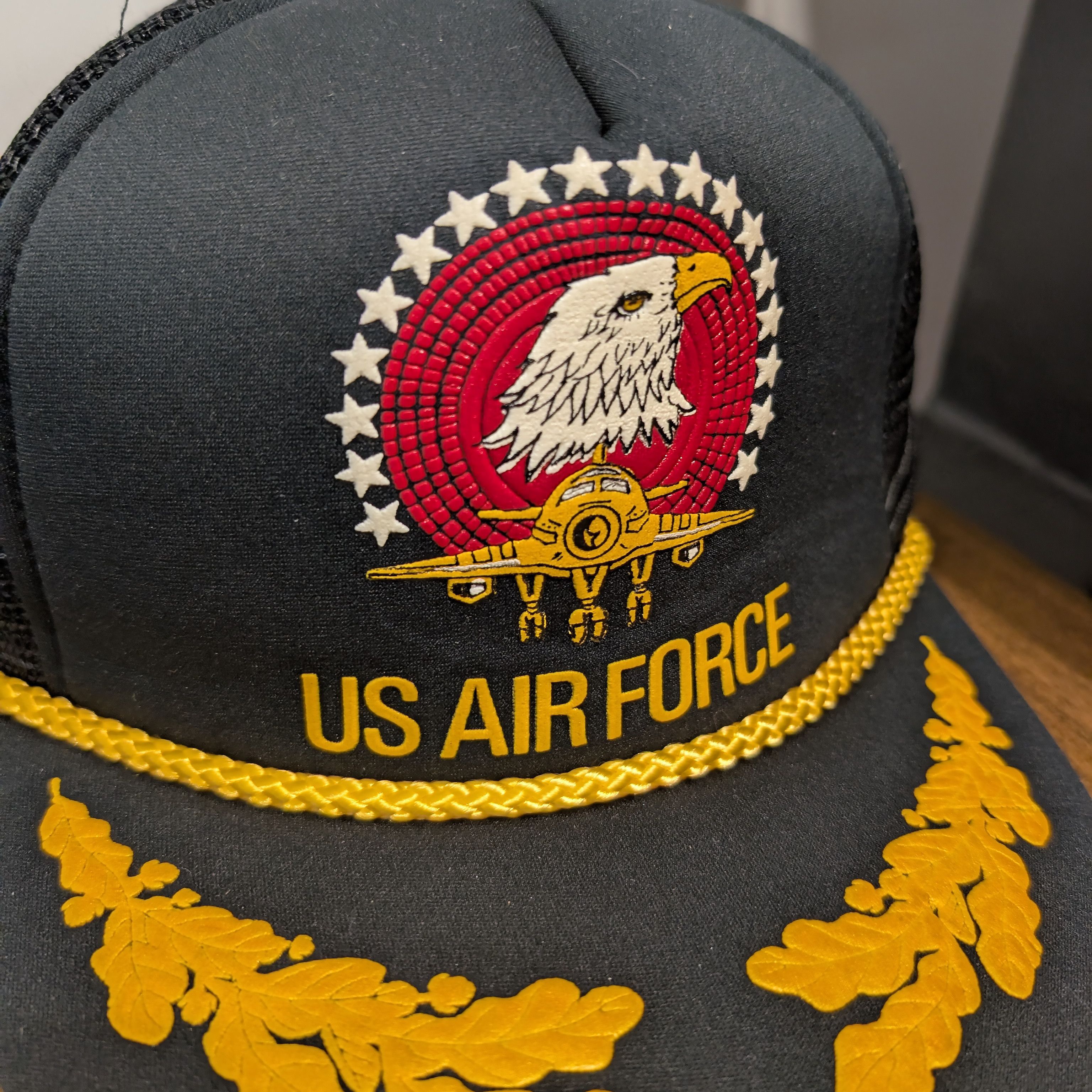 Vintage Vintage US Air Force Trucker Hat Lifeline Eagle Patch Sz XL Size ONE SIZE - 9 Thumbnail
