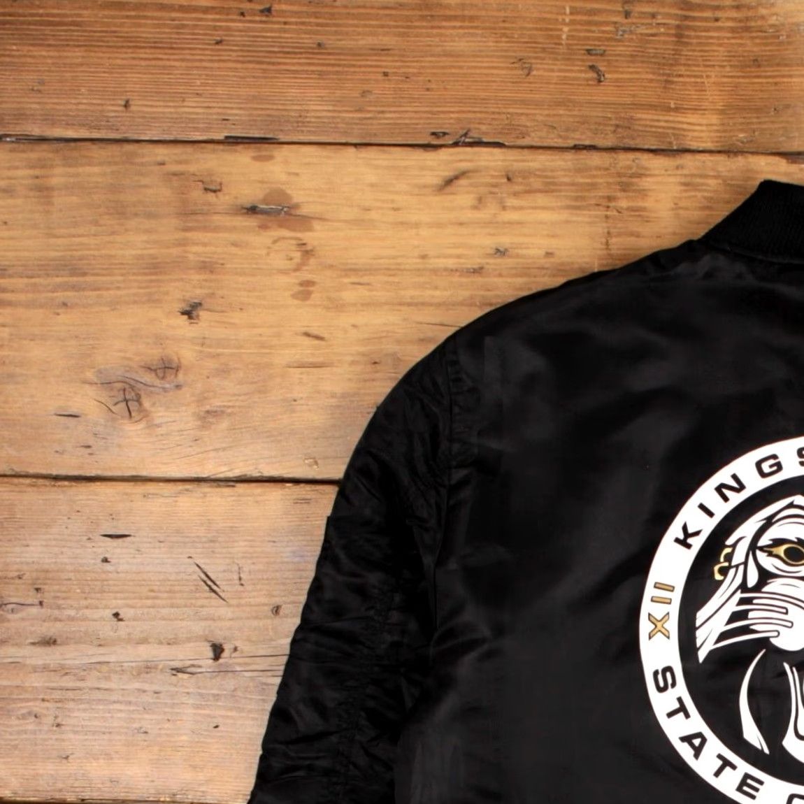 Vintage VINTAGE Bomber Jacket L MA-1 Black Mens Jacket Size US L / EU 52-54 / 3 - 4 Thumbnail