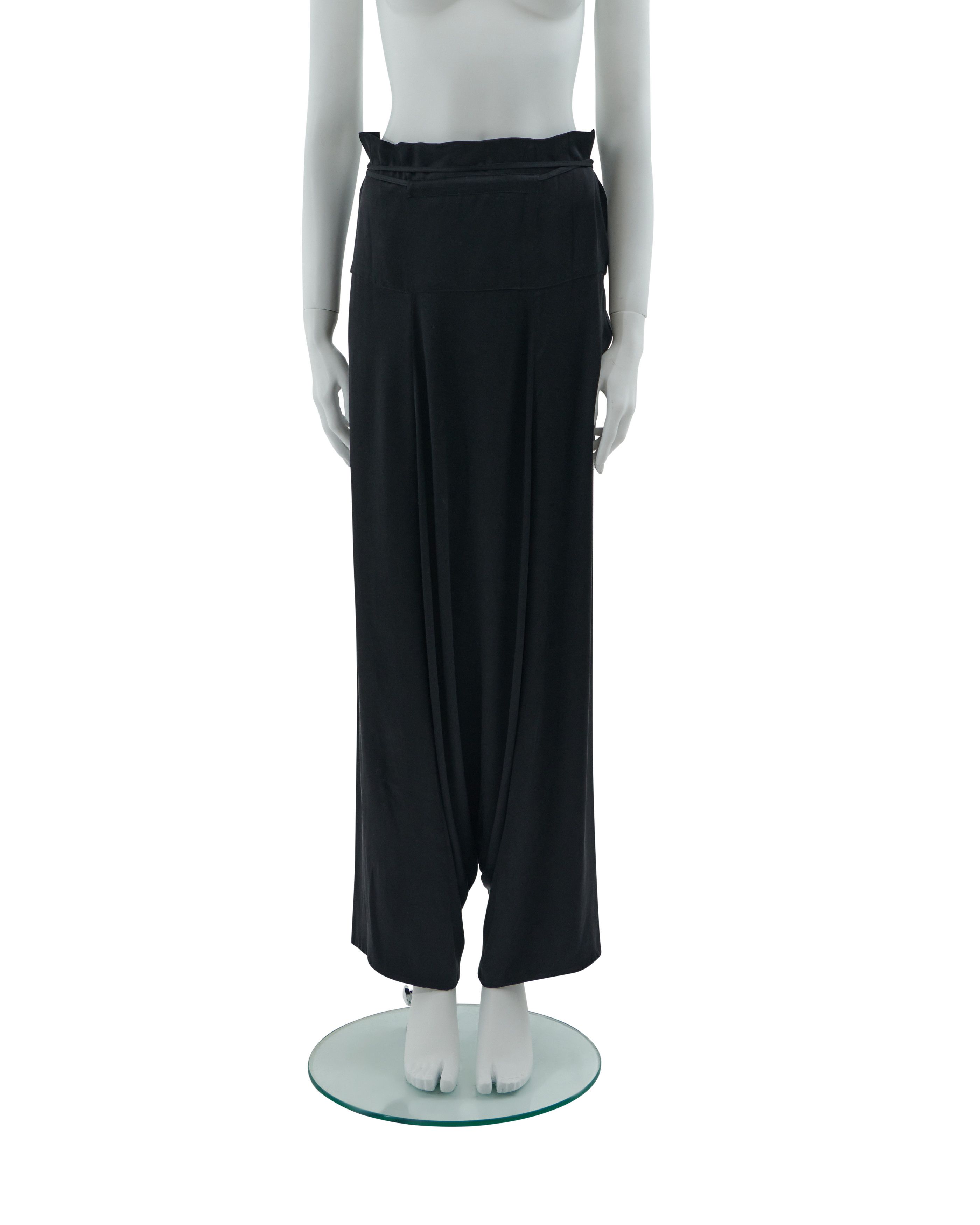 Gucci By Tom Ford S/S 2002 Black silk harem pants Size 26" / US 2 / IT 38 - 1 Thumbnail