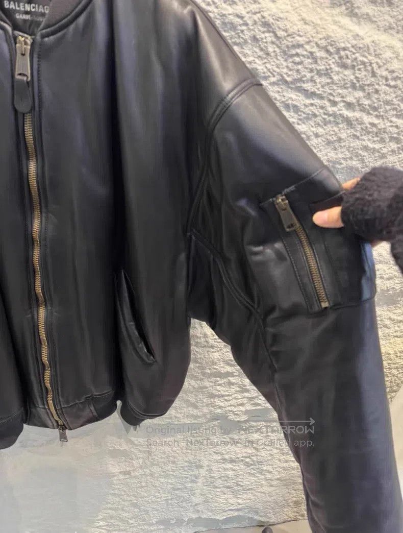 Balenciaga Balenciaga Black Leather Jacket Size US S / EU 44-46 / 1 - 4 Thumbnail