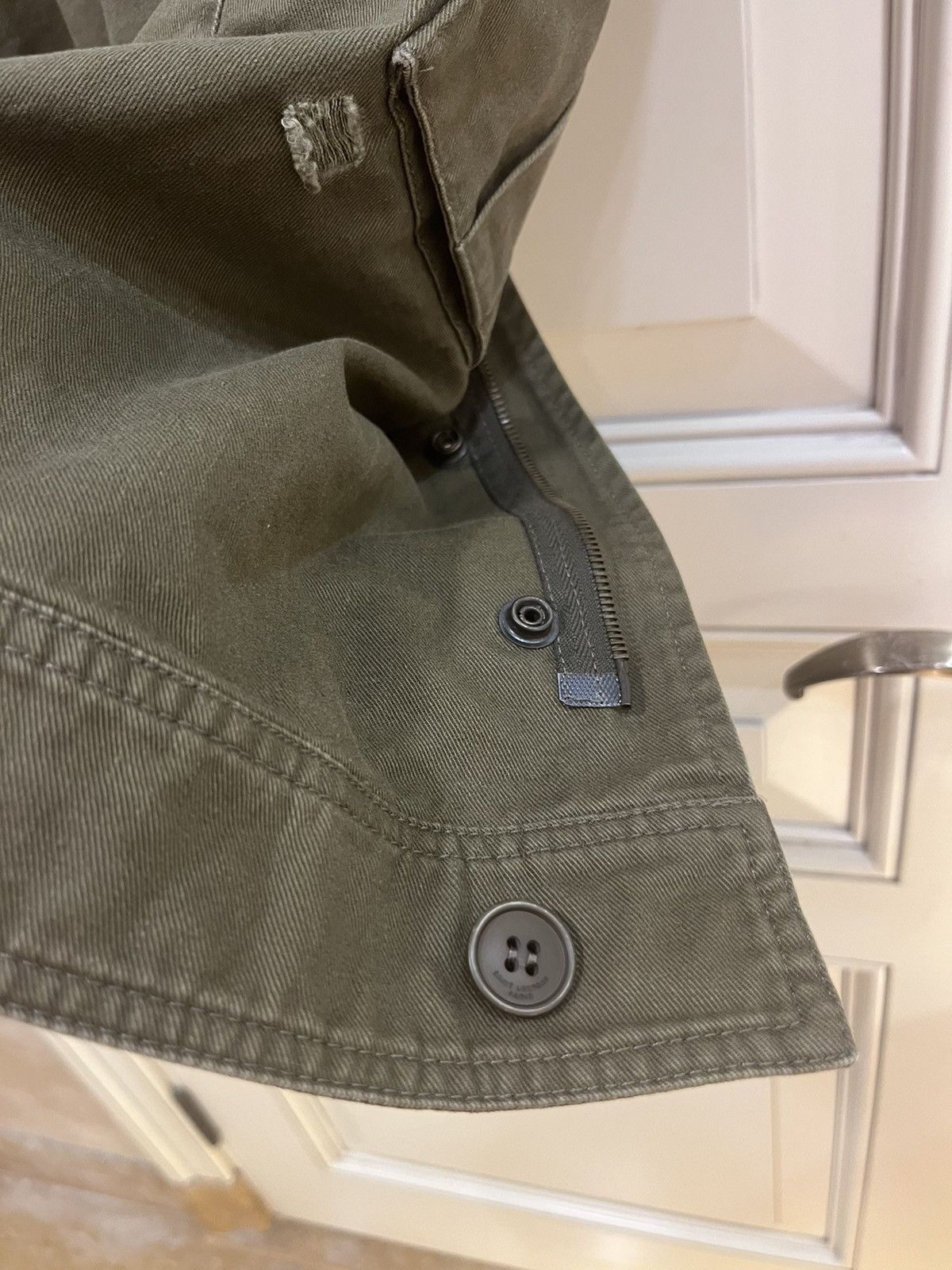 Saint Laurent Paris kaki green vest gilet with embroidery size46 Size US S / EU 44-46 / 1 - 14 Thumbnail