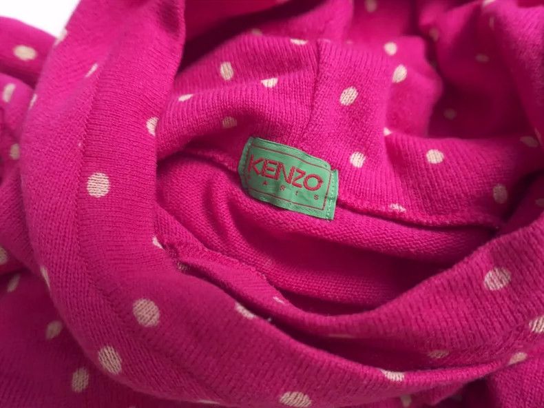 Kenzo KENZO Elegant burgundy polka dot knit sweater with hood Size M / US 6-8 / IT 42-44 - 8 Thumbnail