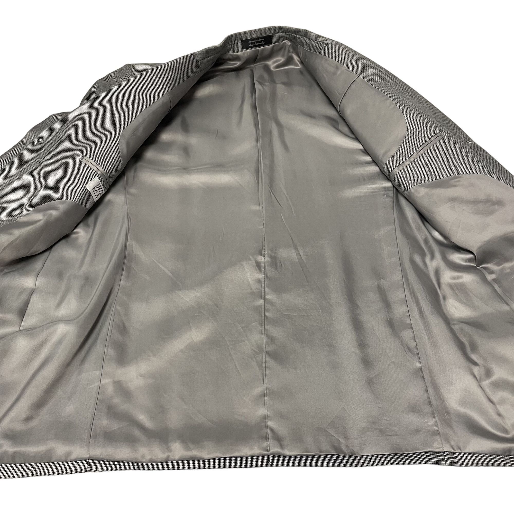 Other Gianfranco RUFFINI SILVER Sport Coat Check Jacket 3 Btn Size 42L - 4 Thumbnail