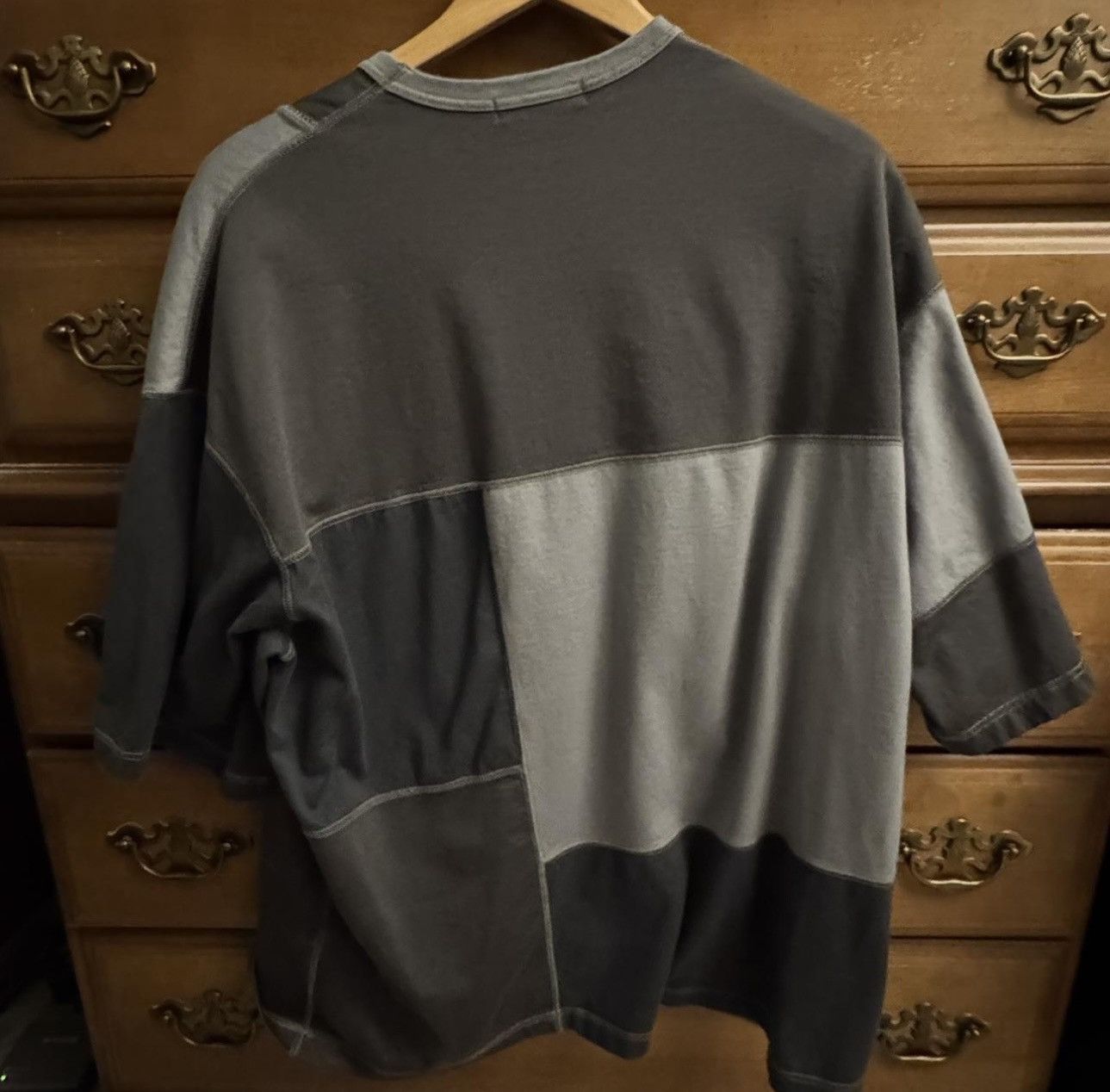 Comme des Garcons COMME DES GARÇONs PATCHWORK COTTON TSHIRT IN GREY MIX size L Size US L / EU 52-54 / 3 - 2 Thumbnail