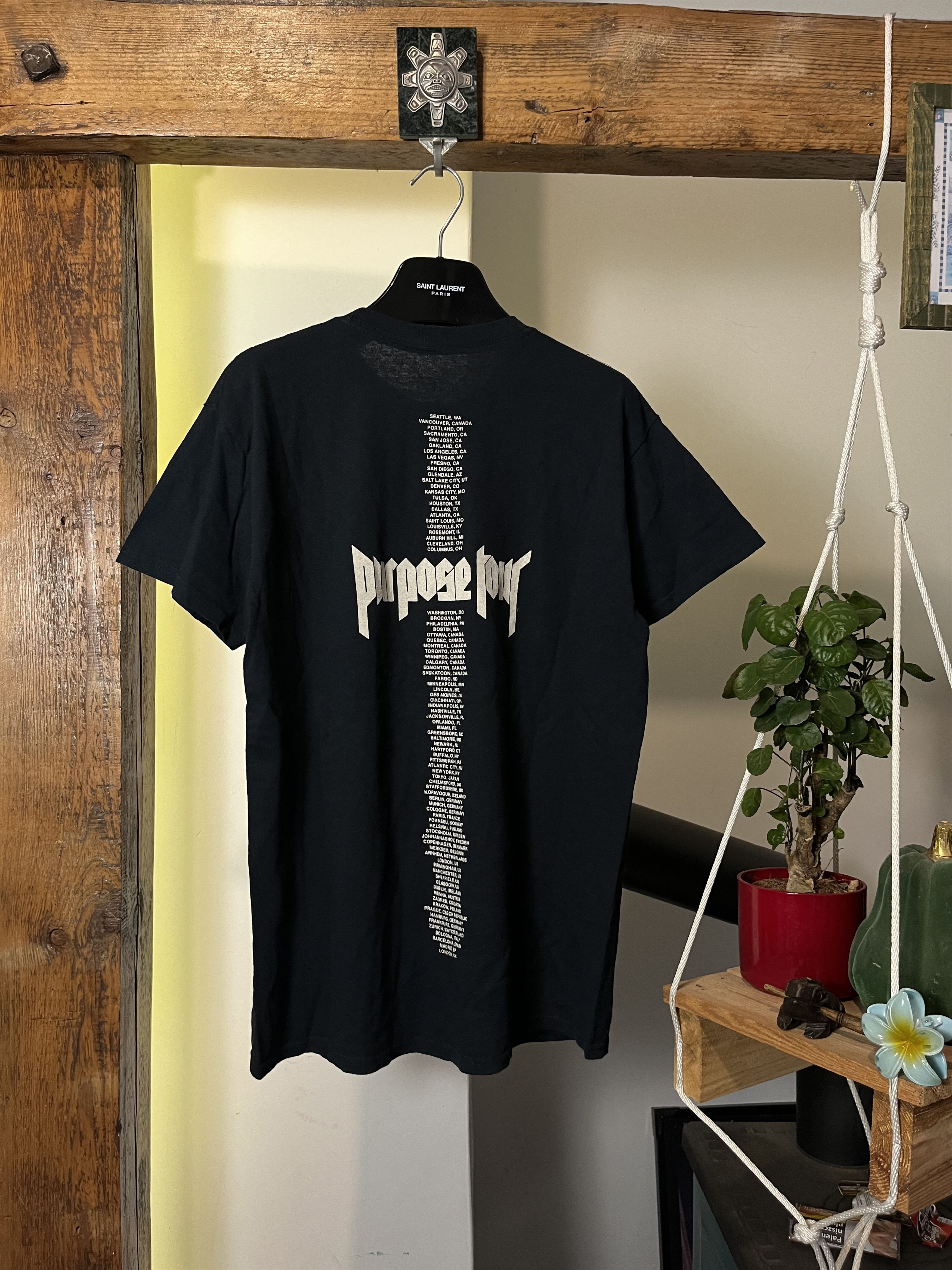 Band Tees × Justin Bieber Justin Bieber Purpose Tour T Shirt Big Face Logo Size S Size US M / EU 48-50 / 2 - 2 Thumbnail