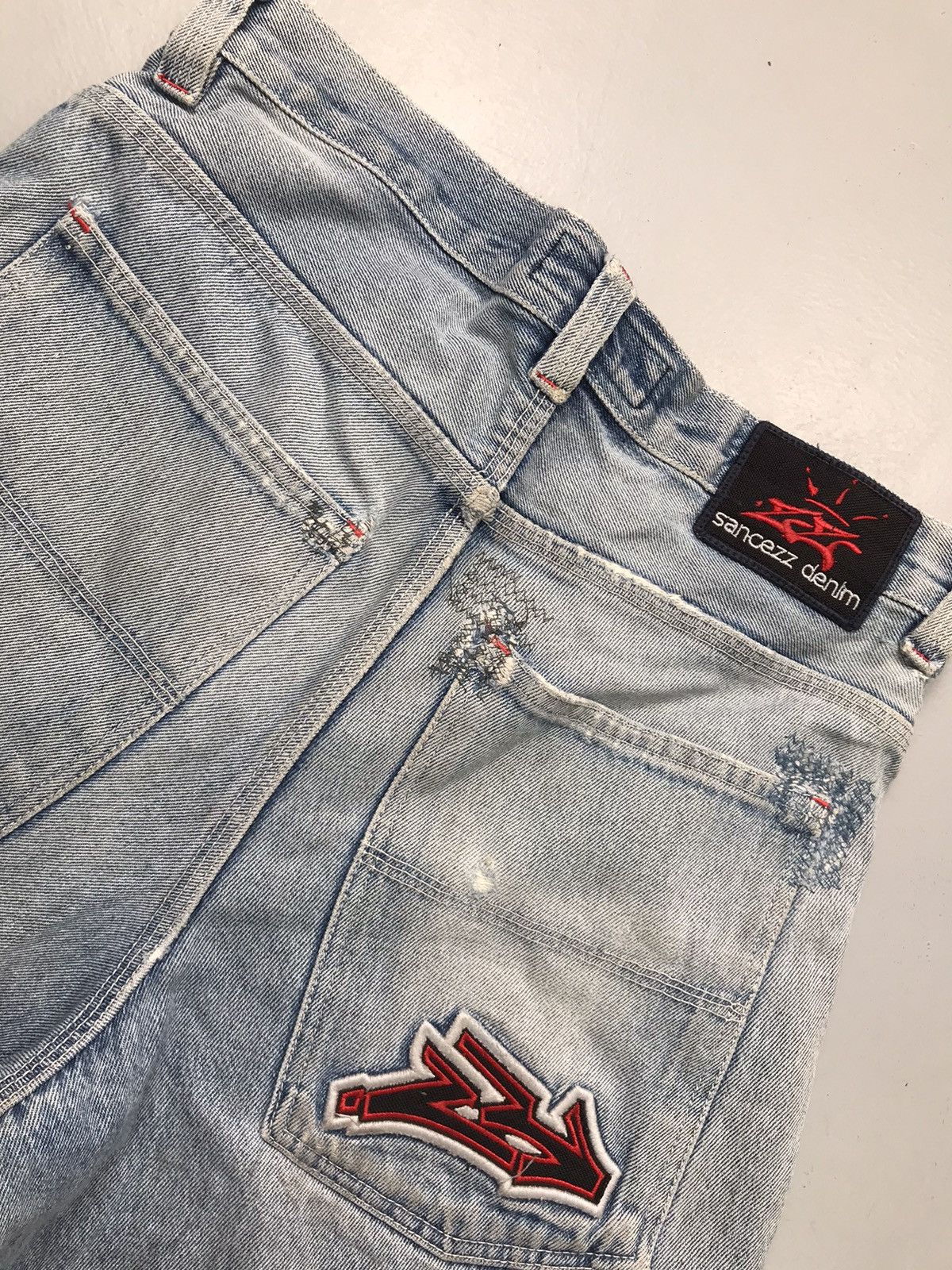 Southpole Vintage Sancezz carpenter repaired denim Size US 34 / EU 50 - 12 Thumbnail