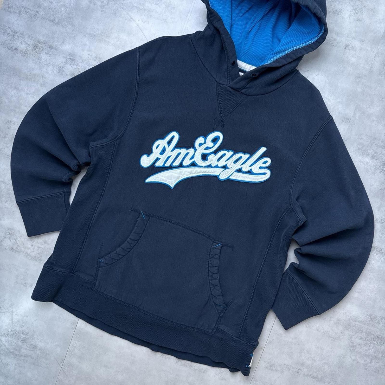 American Eagle Outfitters Y2K American Eagle 00s Blue Hoodie Jacket Size US L / EU 52-54 / 3 - 4 Thumbnail