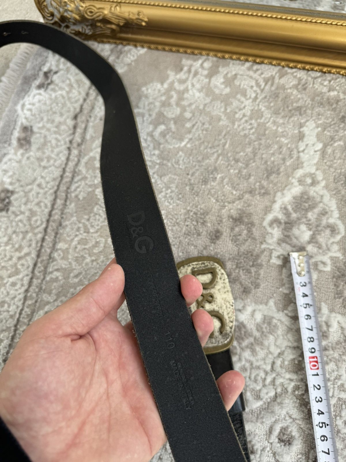Dolce & Gabbana DOLCE & GABBANA Leather Belt Logo Buckle Y2k style Size ONE SIZE - 9 Thumbnail