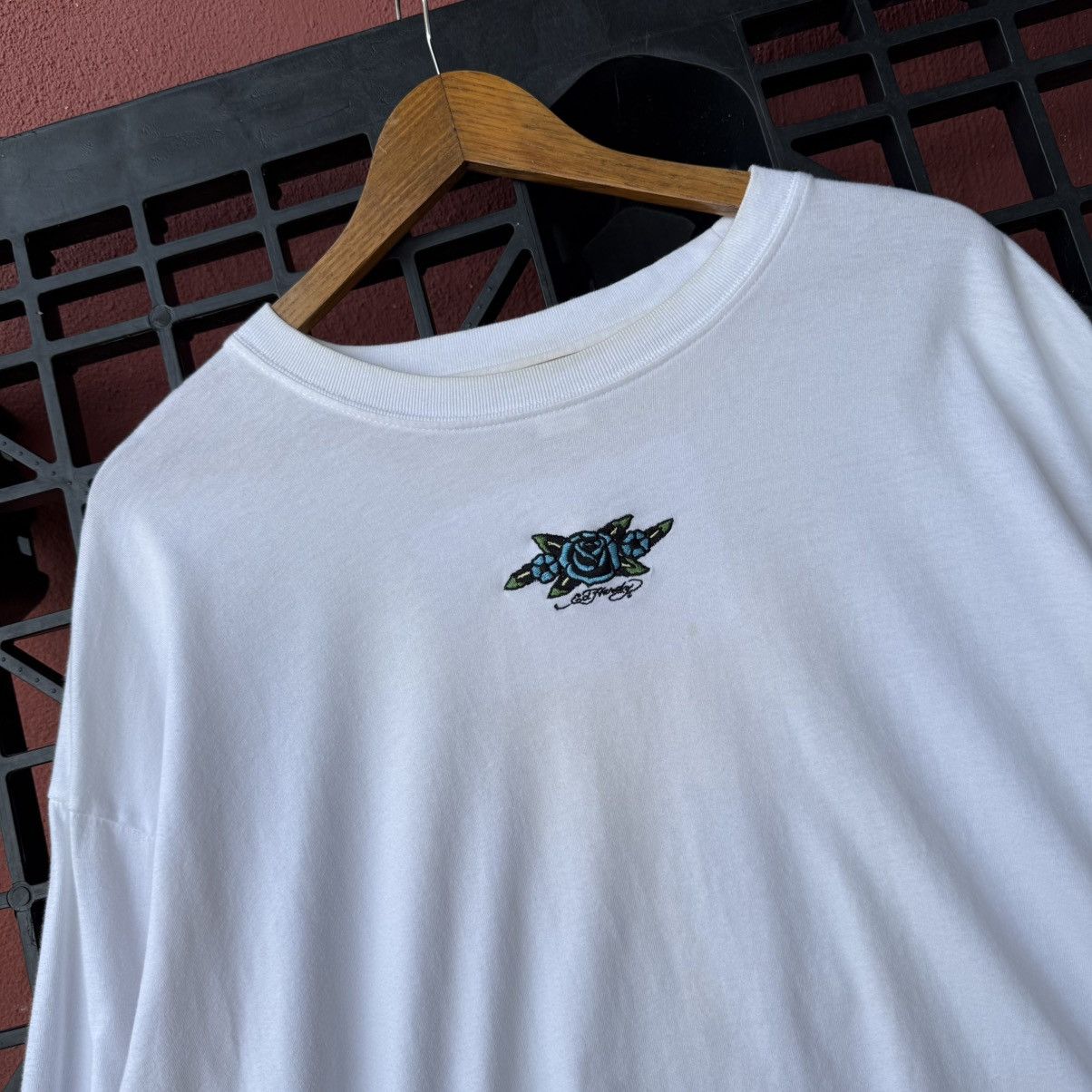 Ed Hardy Vintage Y2K Ed Hardy Graphic Black Rose Embroidery Size US L / EU 52-54 / 3 - 4 Thumbnail