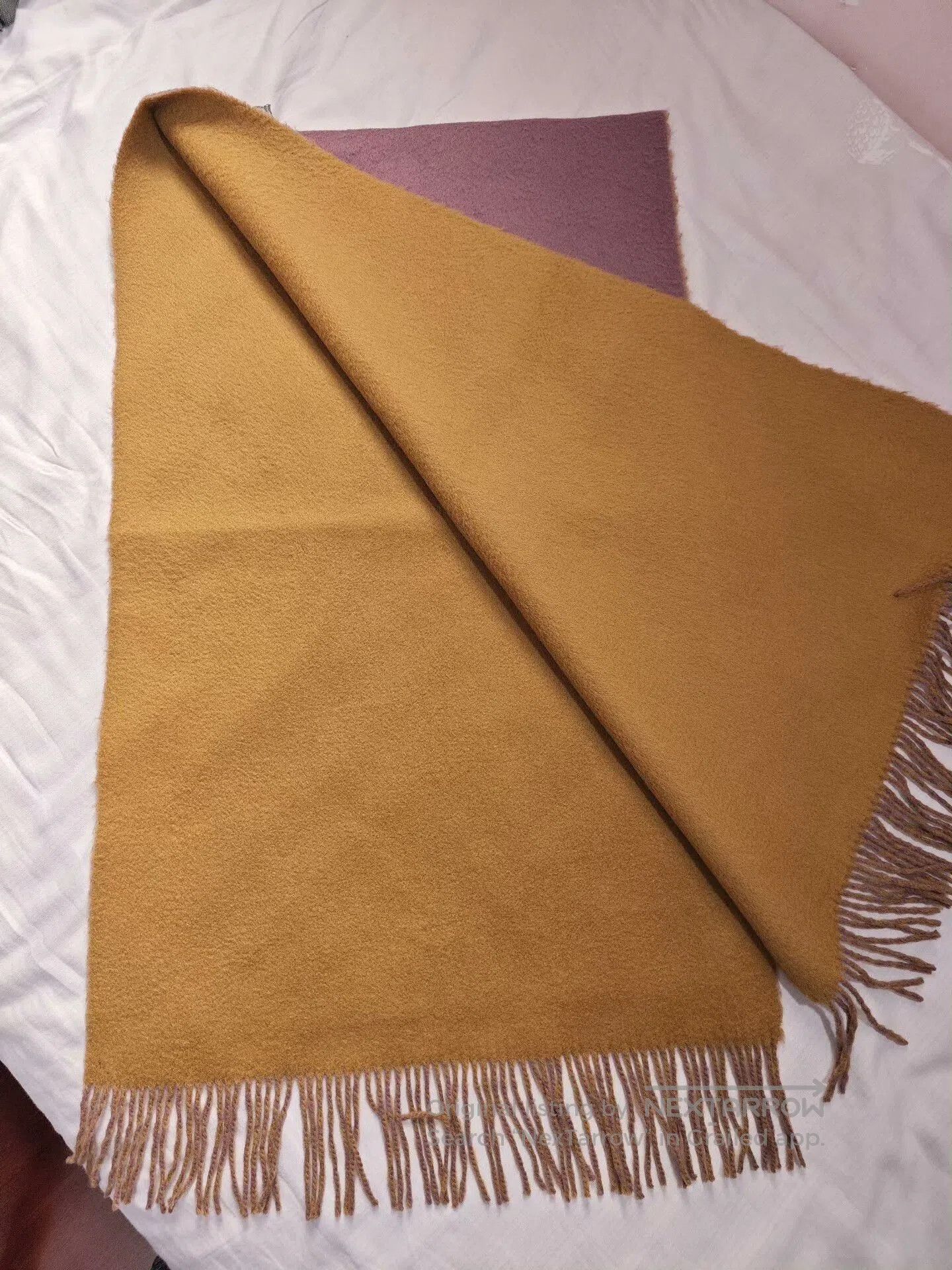 Japanese Brand Vicuna Cashmere Blend Scarf. Size ONE SIZE - 2 Thumbnail