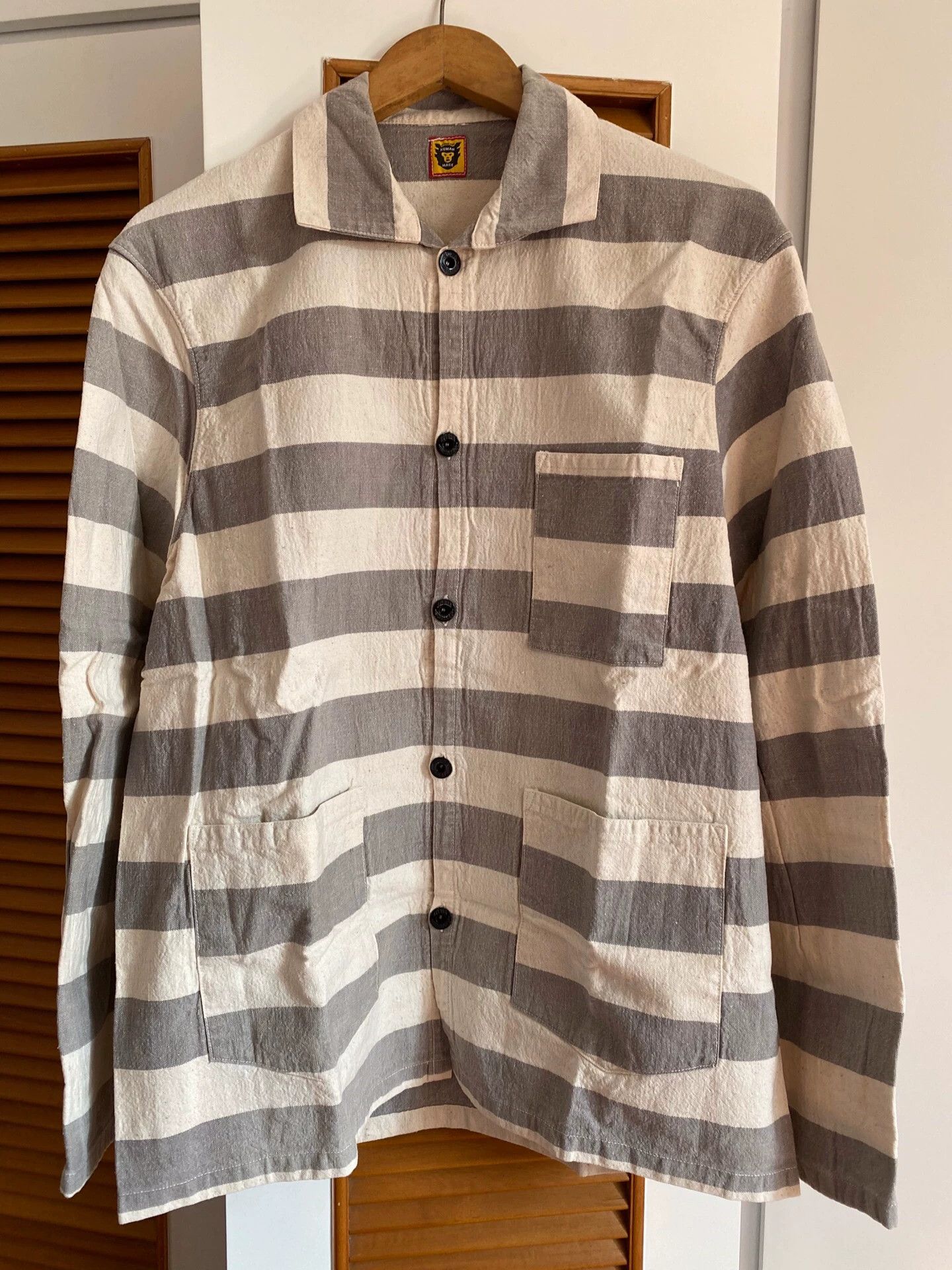 Human Made Human Made Cotton Linen Striped Jacket Size US L / EU 52-54 / 3 - 1 Thumbnail