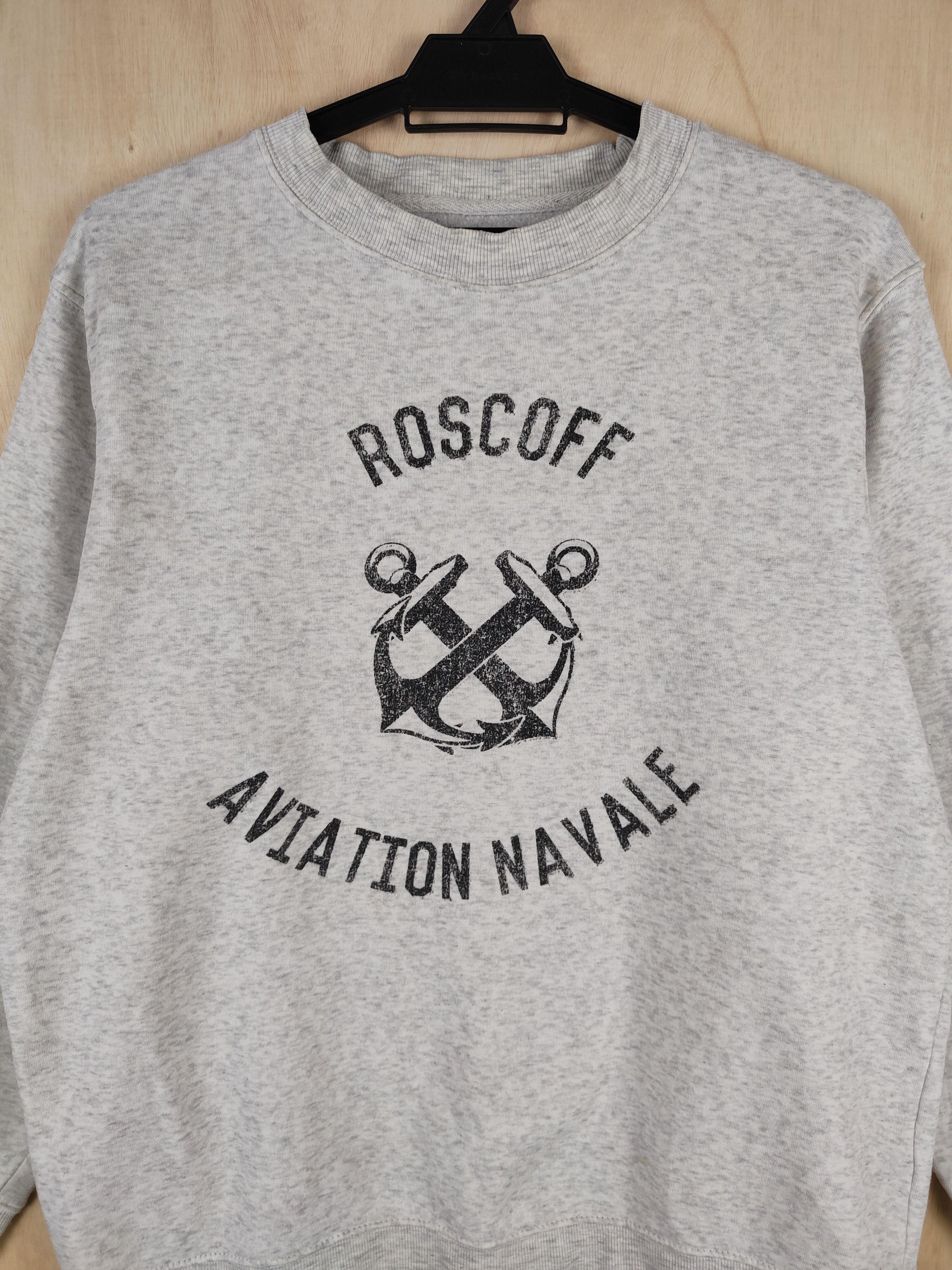 Japanese Brand Roscoff Aviation Navale GU Gray Sweatshirts #S2605 Size US XL / EU 56 / 4 - 2 Thumbnail