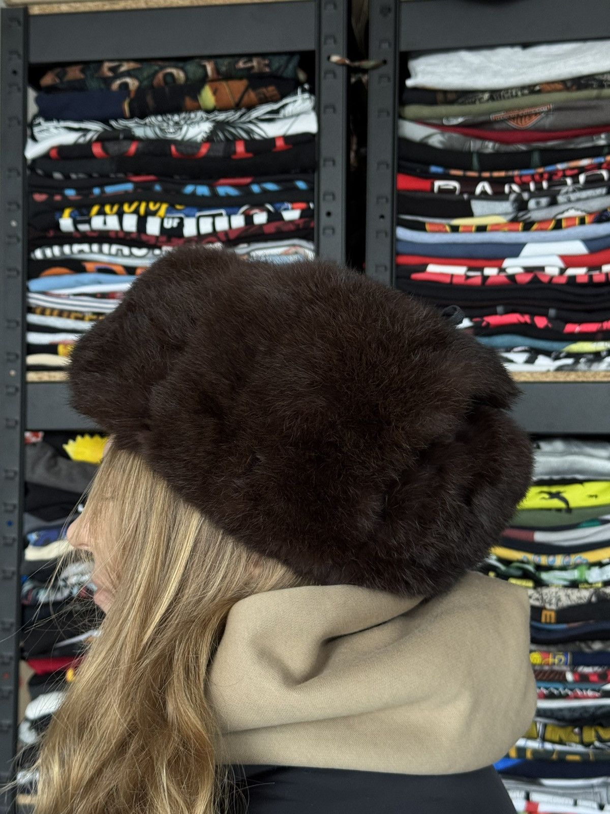 Japanese Brand VINTAGE USSR FUR HAT USHANKA RARE 80-90s Size ONE SIZE - 2 Thumbnail