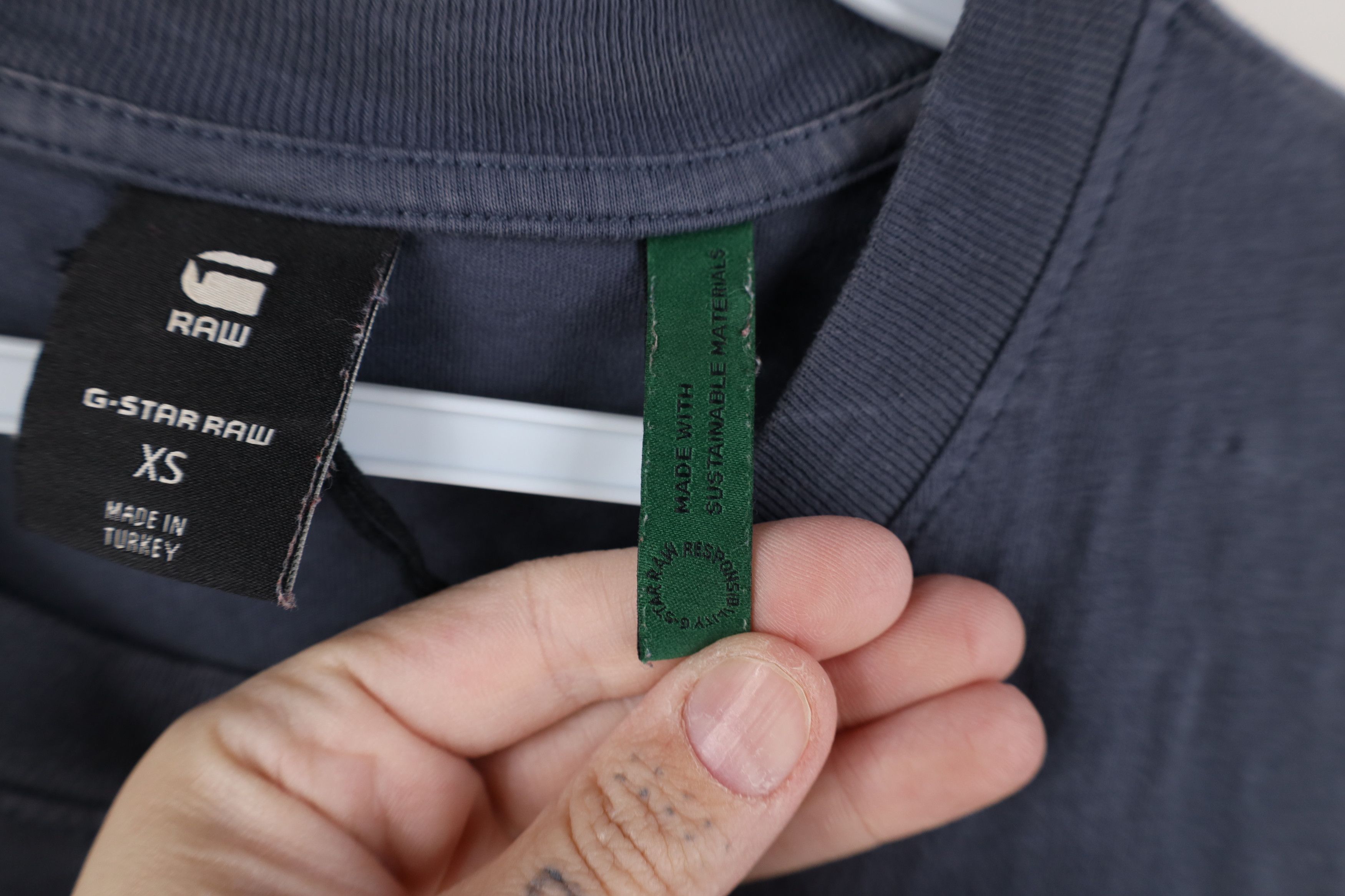 G-Star Deadstock G Star Raw Box Logo T-Shirt Steel Blue Cotton Size US XS / EU 42 / 0 - 7 Thumbnail