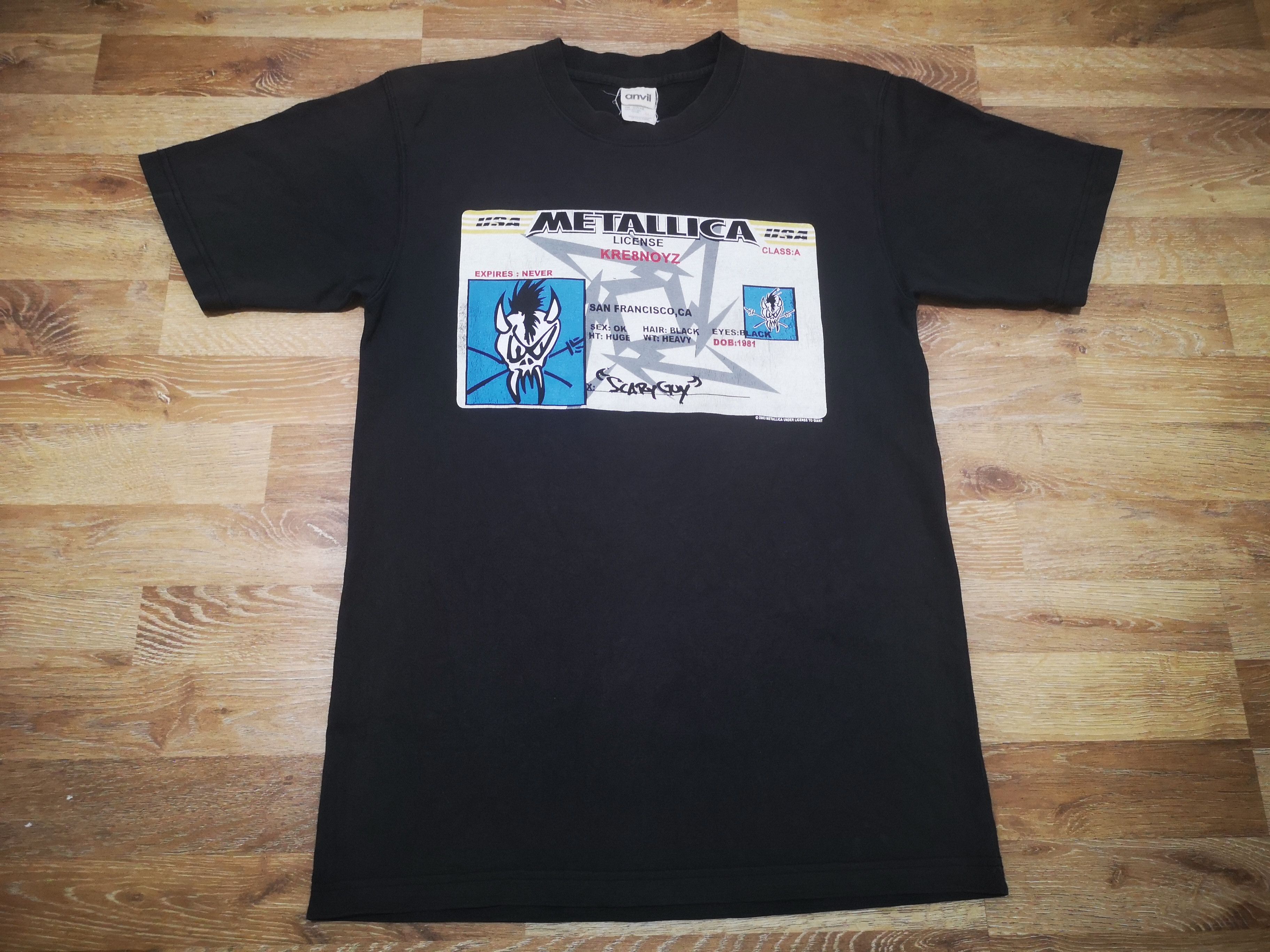 Band Tees × Vintage Vintage METALLICA Band Scary Guy License Giant Promo T Shirt Size US M / EU 48-50 / 2 - 1 Thumbnail