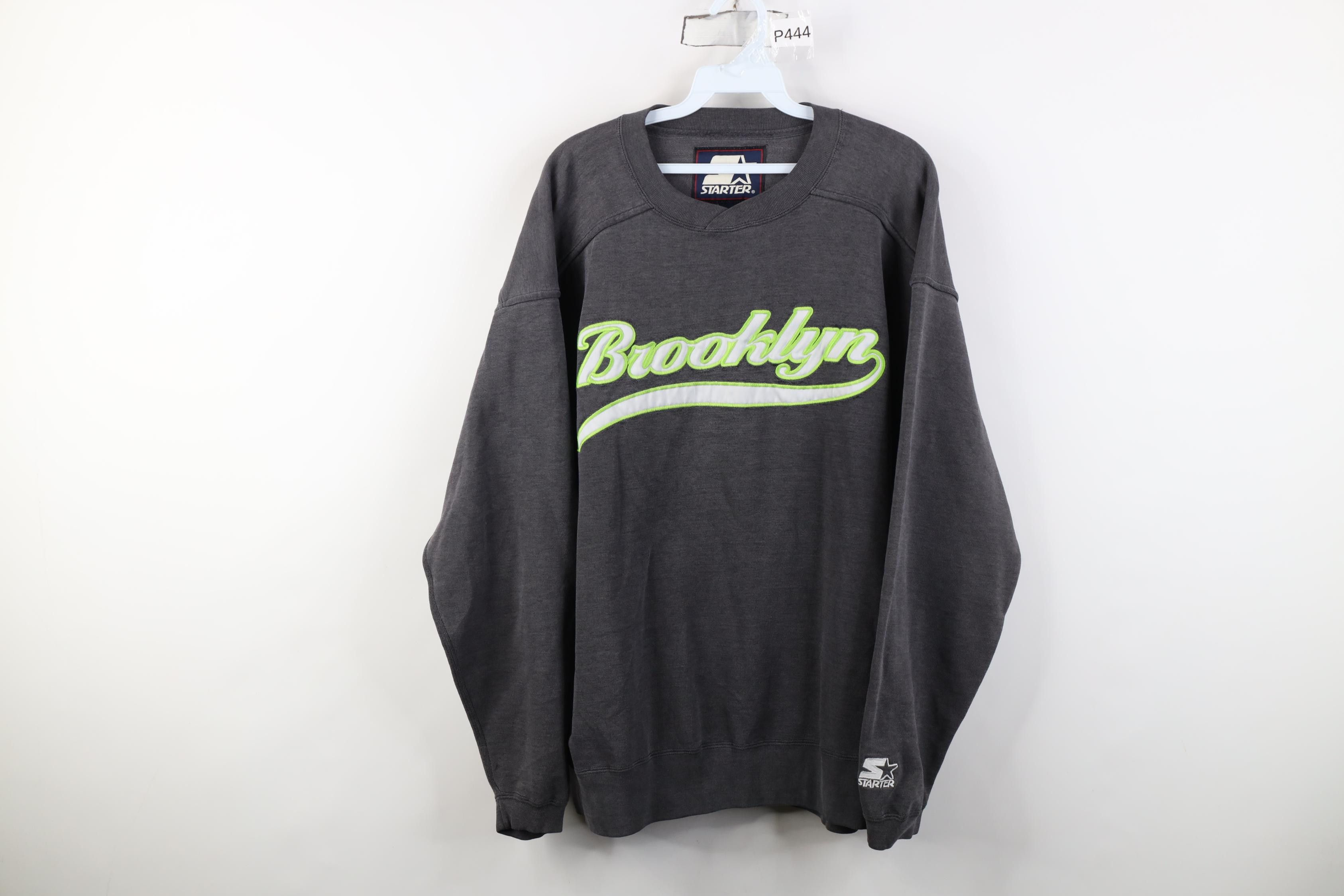 Starter Vintage 90s Starter Script Brooklyn New York Sweatshirt Size US L / EU 52-54 / 3 - 1 Thumbnail