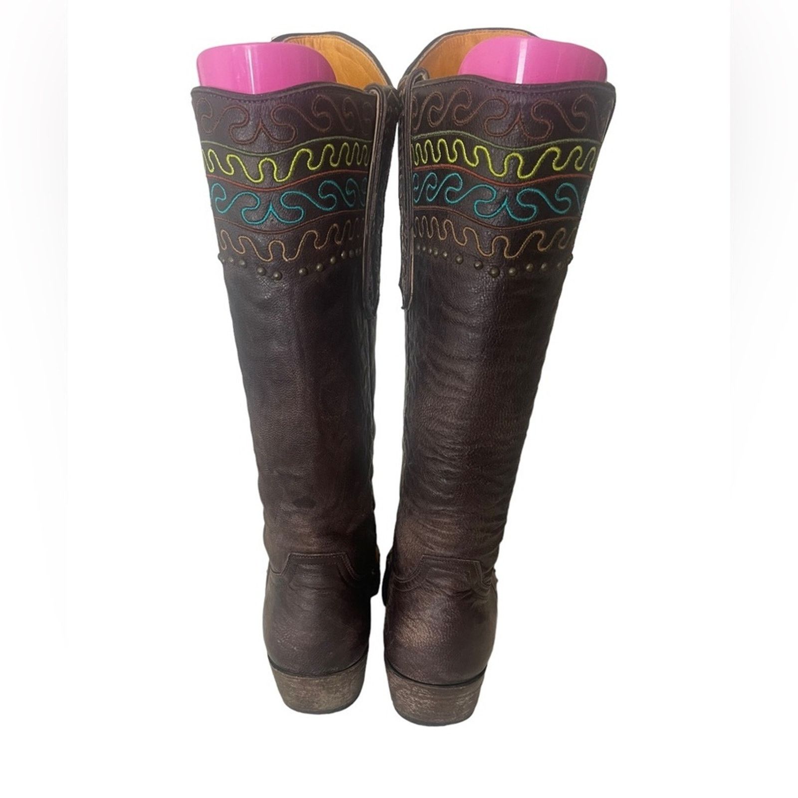 Old Gringo Old Gringo Zarape Chocolate Colorful Stitched Boots sz 7.5 B Size US 7.5 / IT 37.5 - 9 Thumbnail