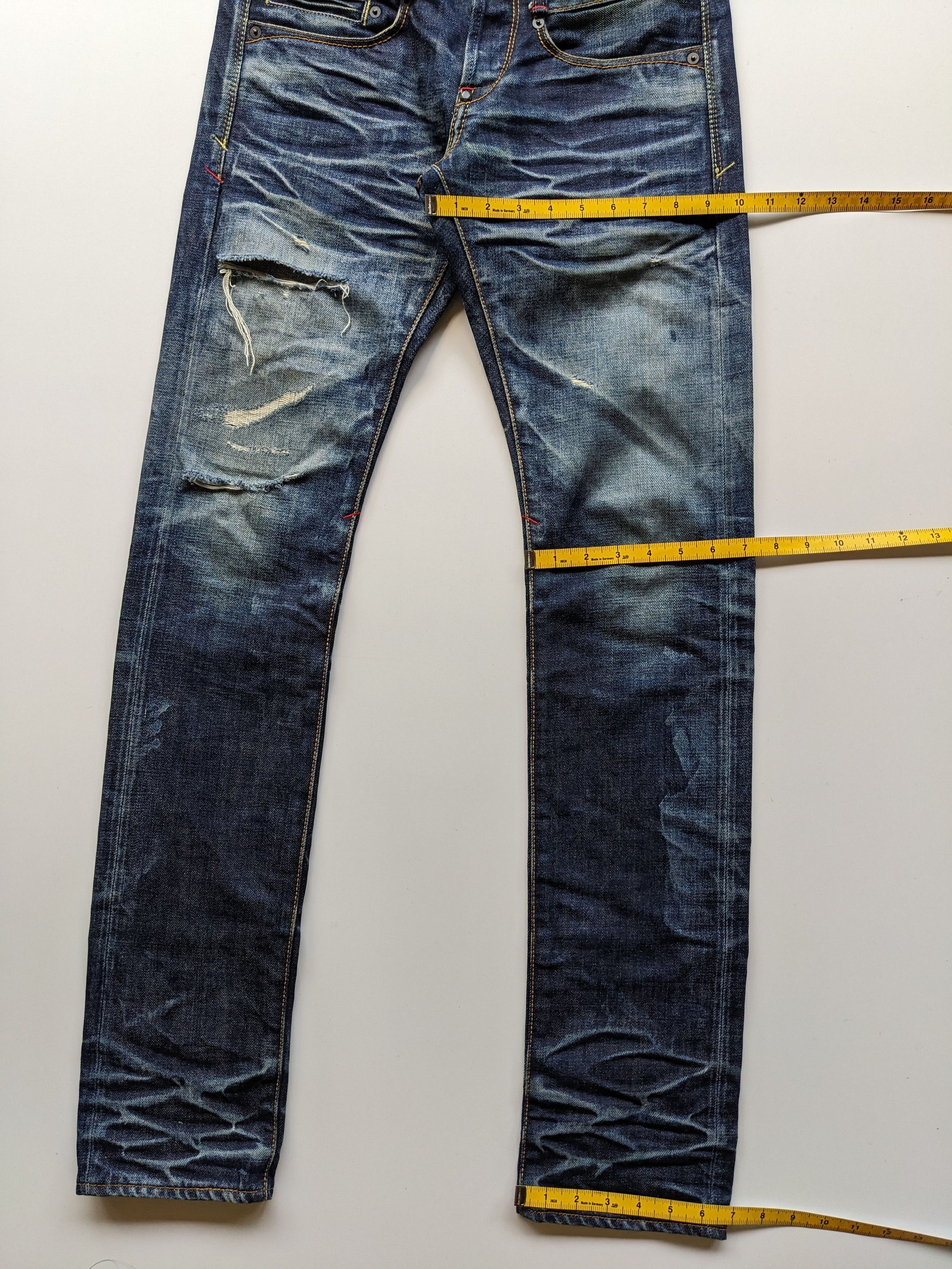 Japanese Brand Deeta faded clawmark indigo jeans Size US 30 / EU 46 - 12 Thumbnail