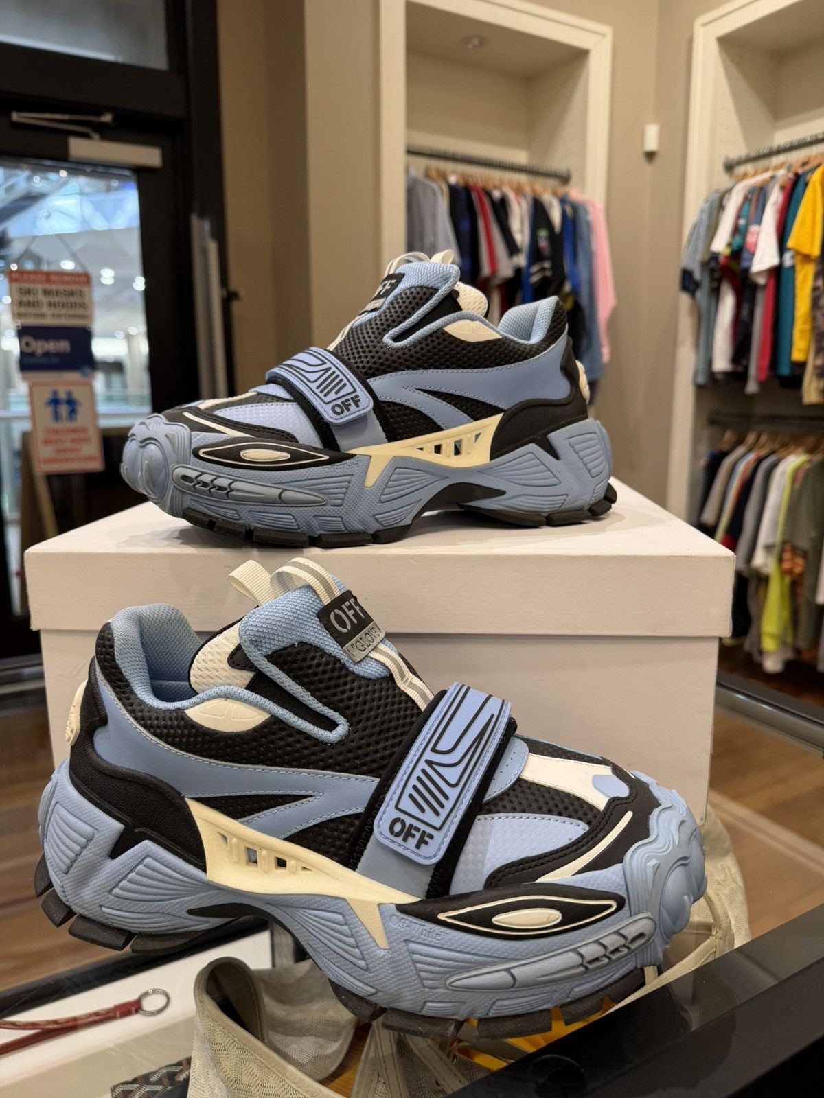 Off-White Off-White Glove Slip On Sneaker - light Blue Size US 7 / EU 40 - 3 Thumbnail