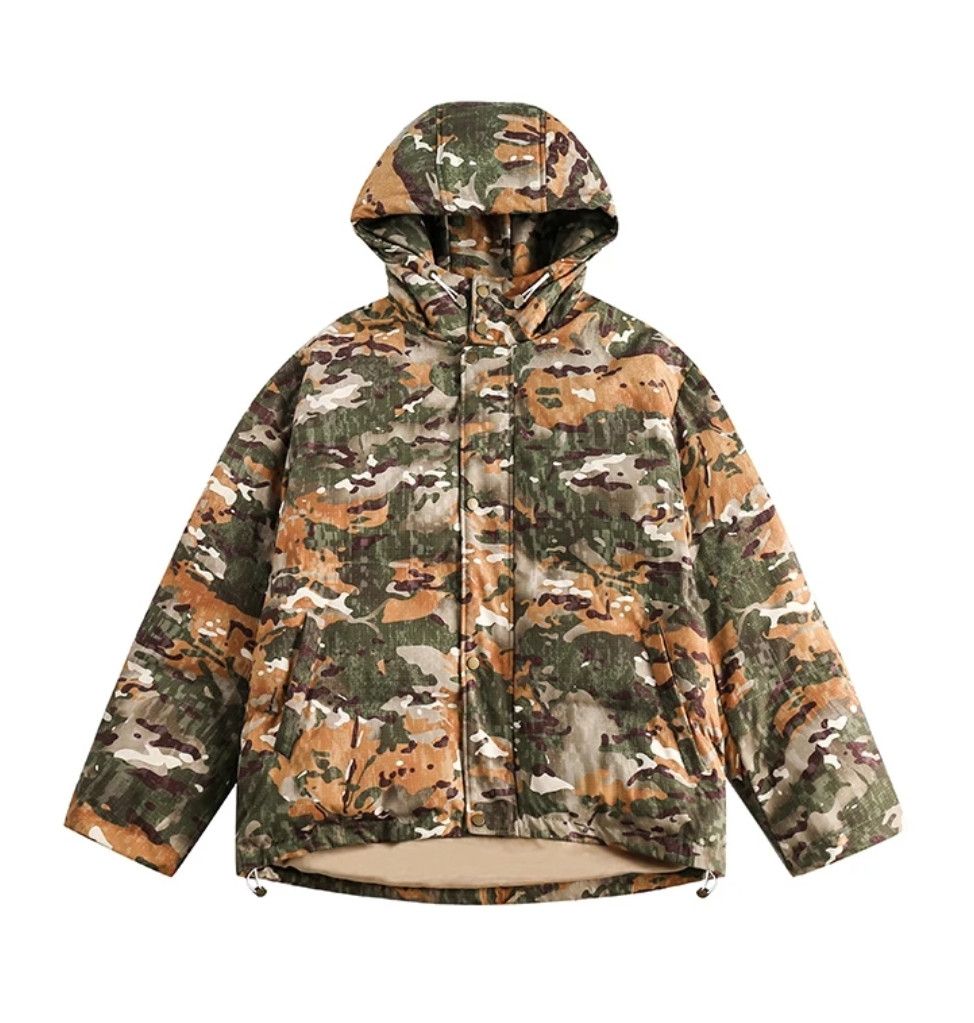 Vintage Camouflage Hooded Padded Jackets Street Winter Size US XXL / EU 58 / 5 - 7 Thumbnail