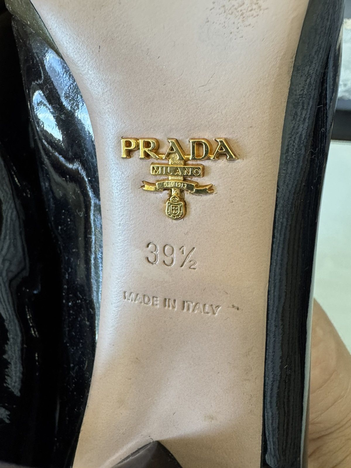 Prada Patent Leather Heels Prada Black Size 39 1/2 Patent Leather Size US 9.5 / IT 39.5 - 11 Thumbnail