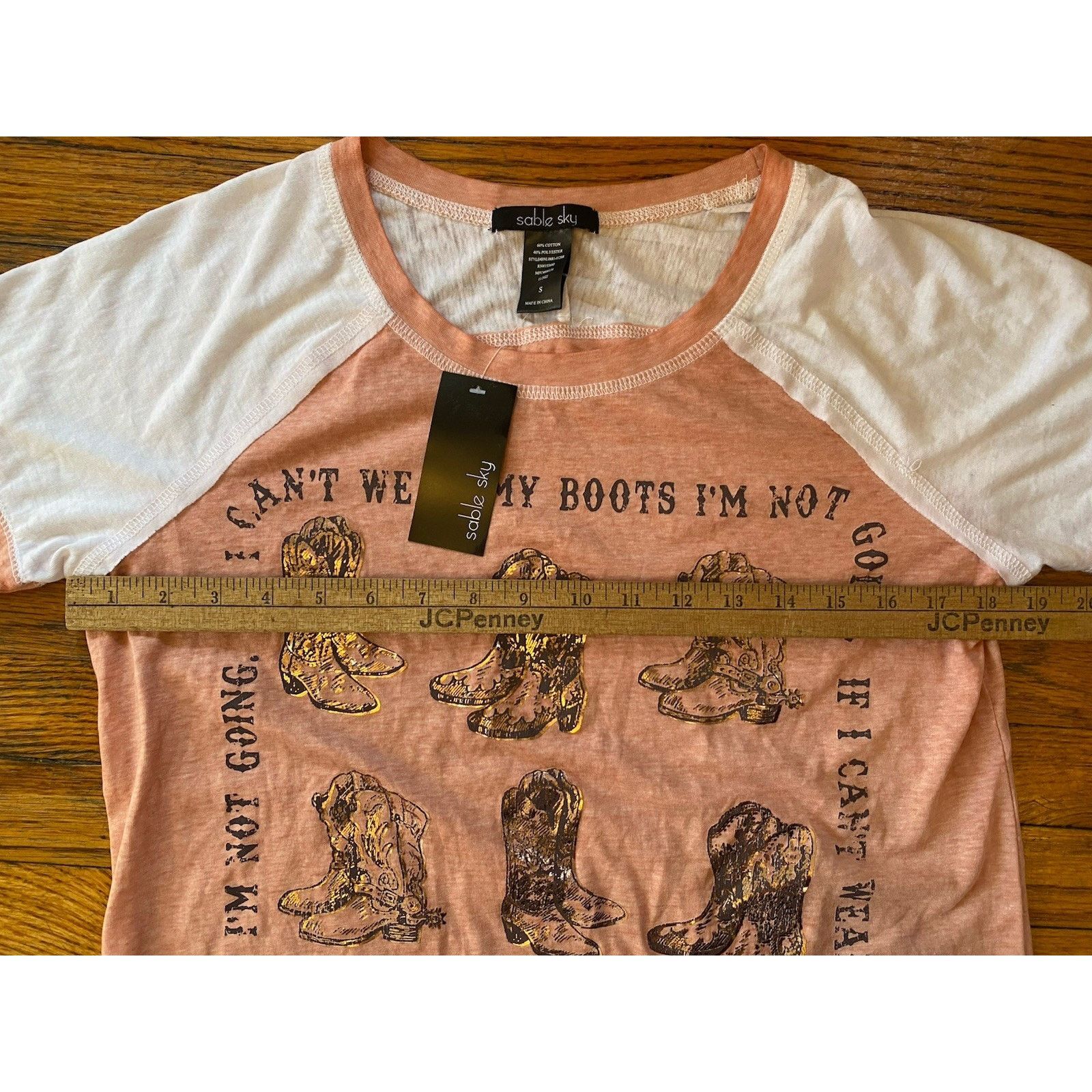 Other NWT Sable Sky T Shirt Western Boot Women’s Small Size S / US 4 / IT 40 - 5 Thumbnail