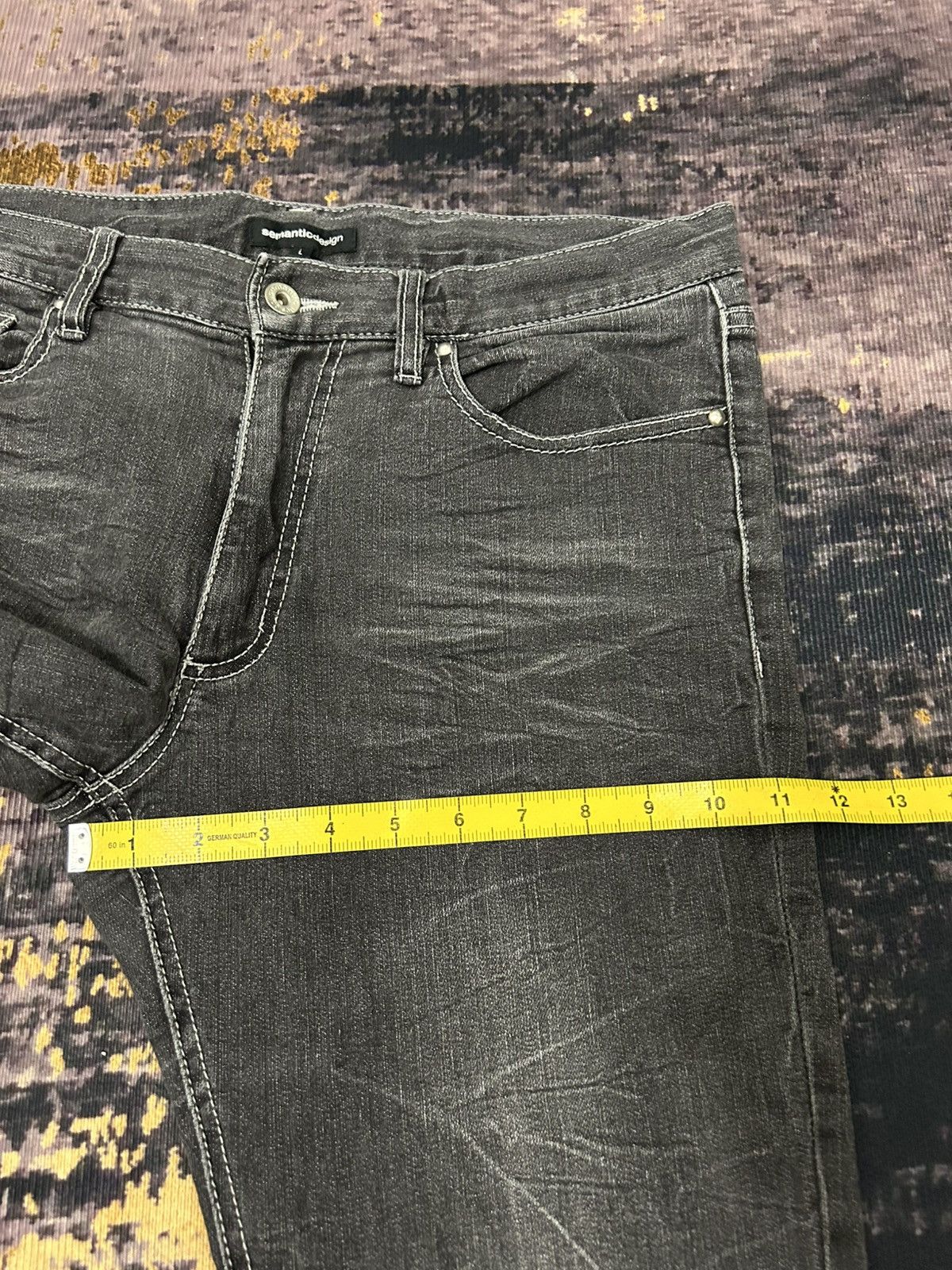 Tornado Mart Semntic Design Japan Whiskered jeans Size US 33 - 14 Thumbnail