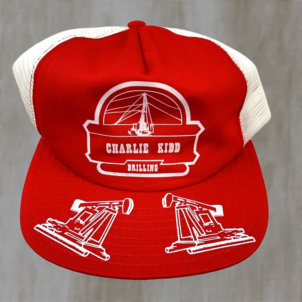 Vintage VINTAGE Charlie Kidd Drilling Trucker Hat Cap Made In USA 80s Oil Rig Petroleum Size ONE SIZE - 1 Thumbnail