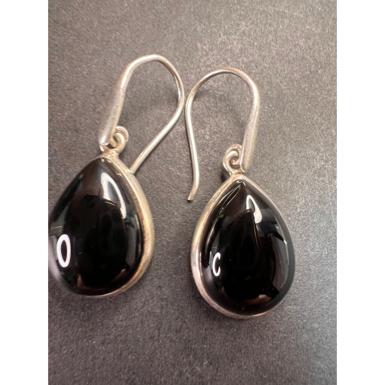 Other NEW Black onyx sterling silver teardrop earrings 7.49 grams Size ONE SIZE - 3 Thumbnail