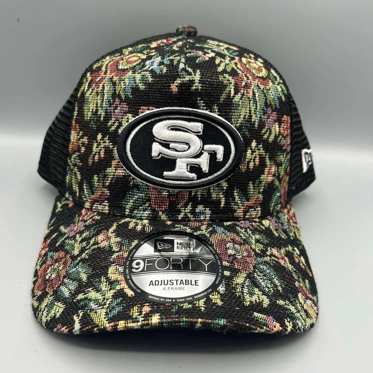 New Era San Francisco 49ers NFL Trucker Hat Men Floral Snap Back Cap Size ONE SIZE - 1 Thumbnail