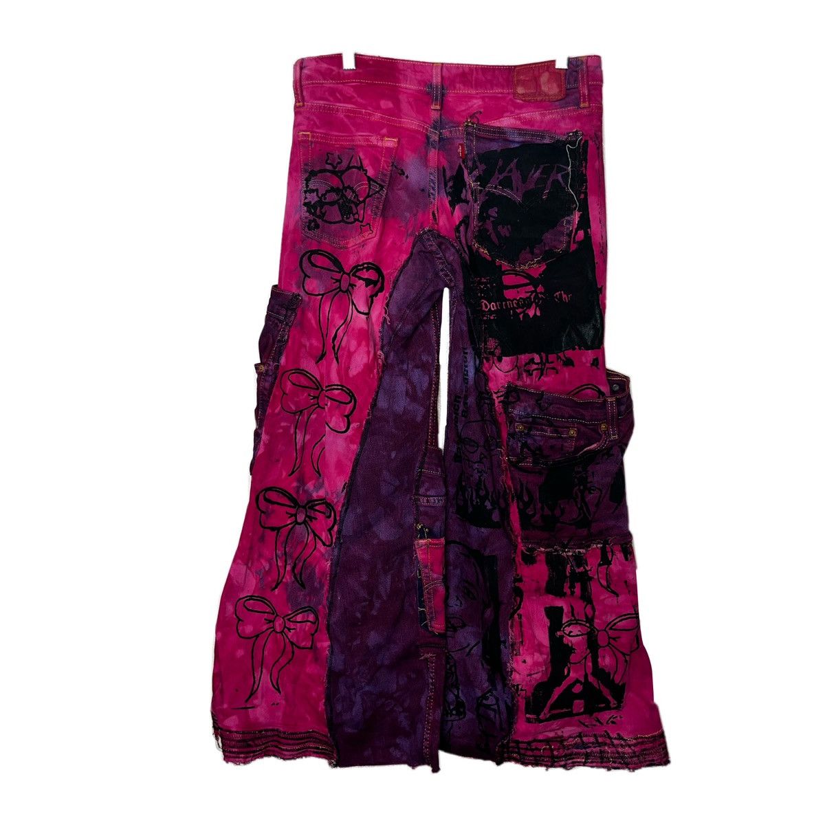 Japanese Brand Basedbich upcycled wide pants Size US 31 - 3 Thumbnail