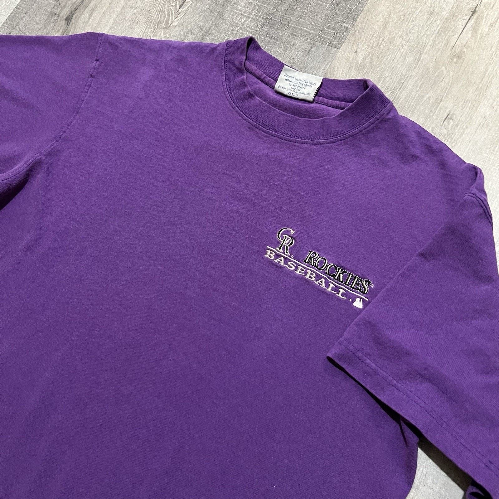 Majestic VTG Colorado Rockies Purple MLB Majestic 90s Baseball Shirt Size US L / EU 52-54 / 3 - 2 Thumbnail