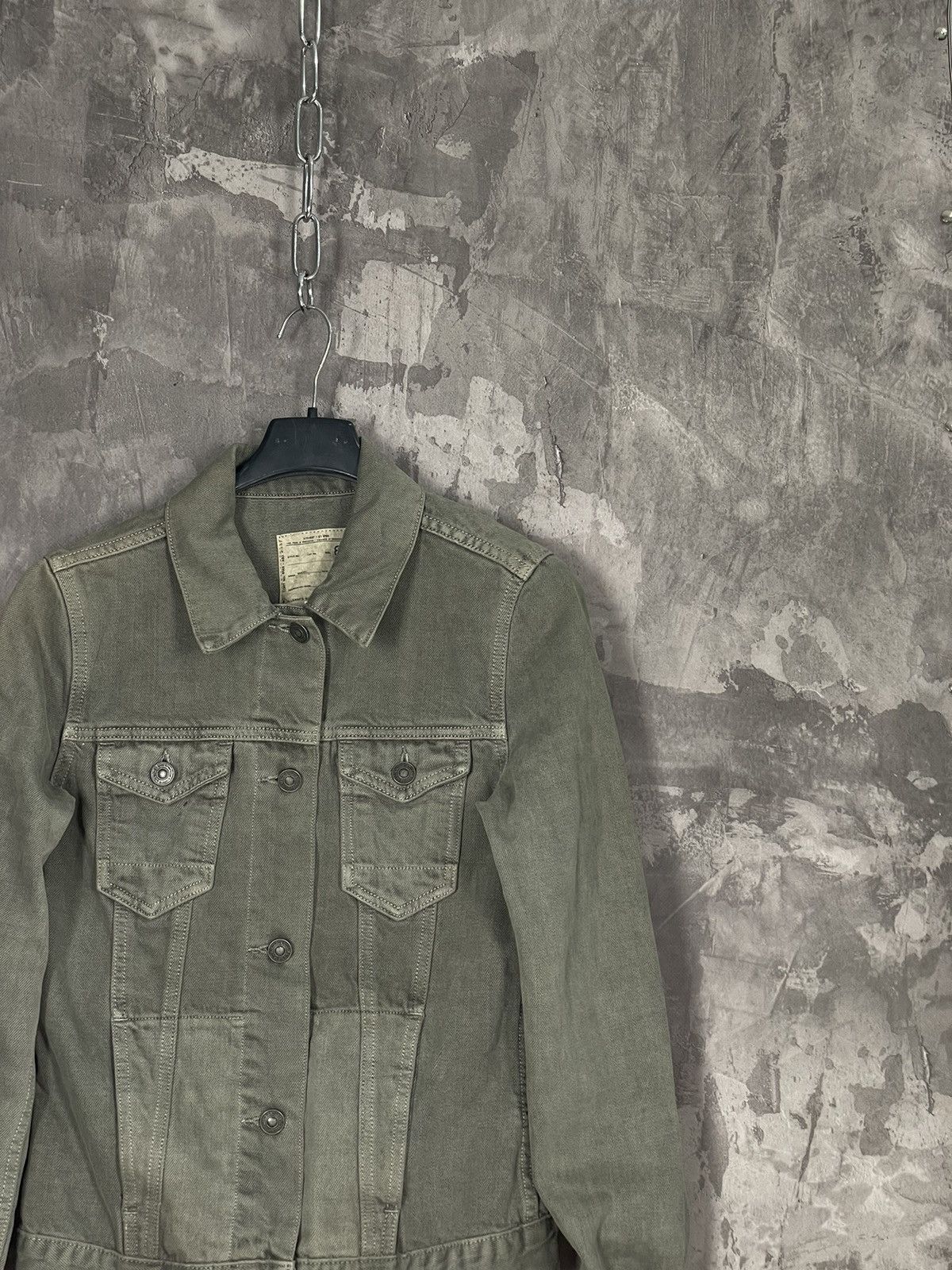 Allsaints × Japanese Brand Allsaints Archival Luxury Y2K Avant Garde Fade Denim Jacket Size M / US 6-8 / IT 42-44 - 4 Thumbnail