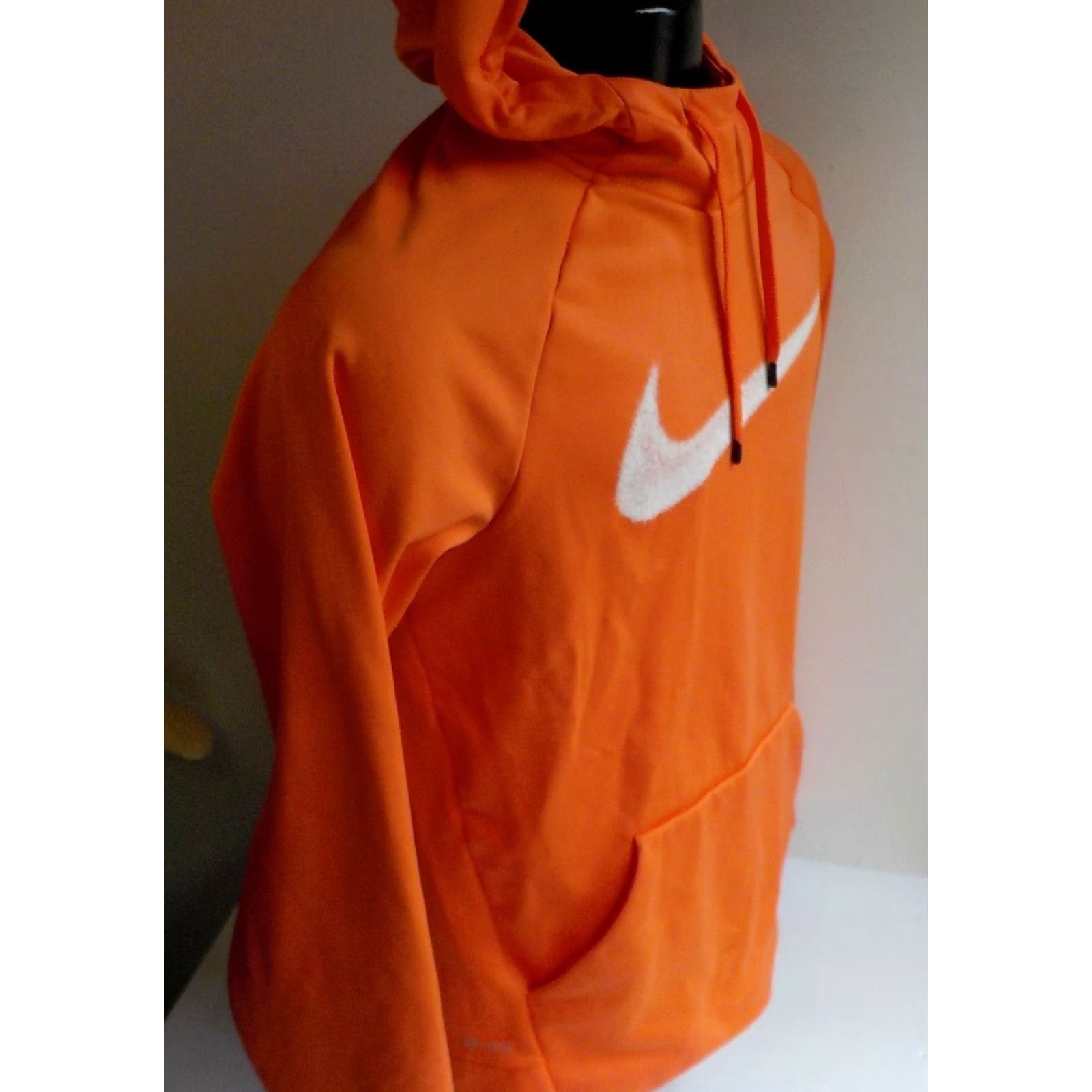 Nike VINTAGE Nike Dri-Fit Hoodie Shirt Womens Orange Kangaroo Pocket Small Size S / US 4 / IT 40 - 3 Thumbnail