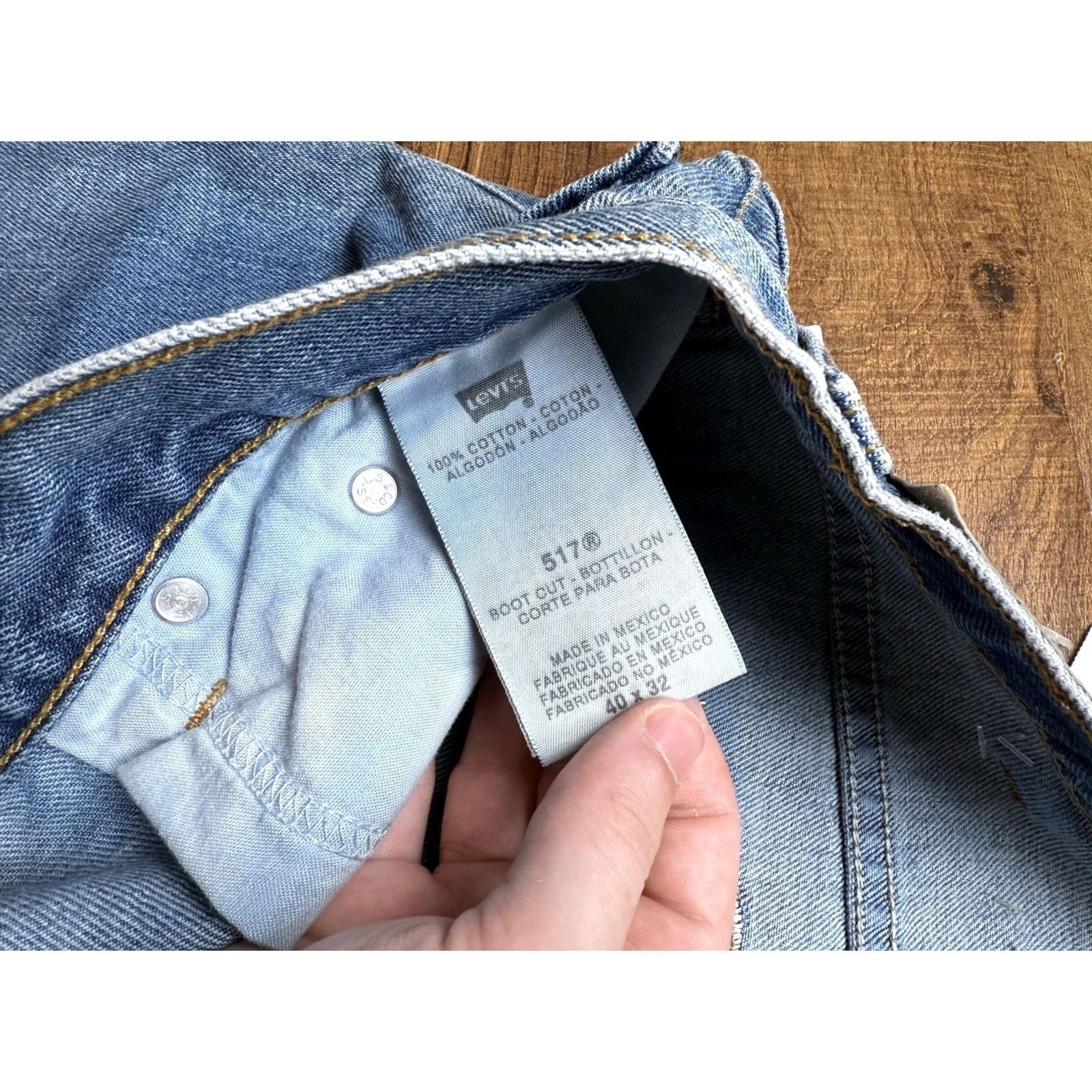 Levi's VINTAGE Levi's 517 Jeans Mens 40x32 Blue Bootcut Western Y2K NWT Size US 40 / EU 56 - 7 Thumbnail