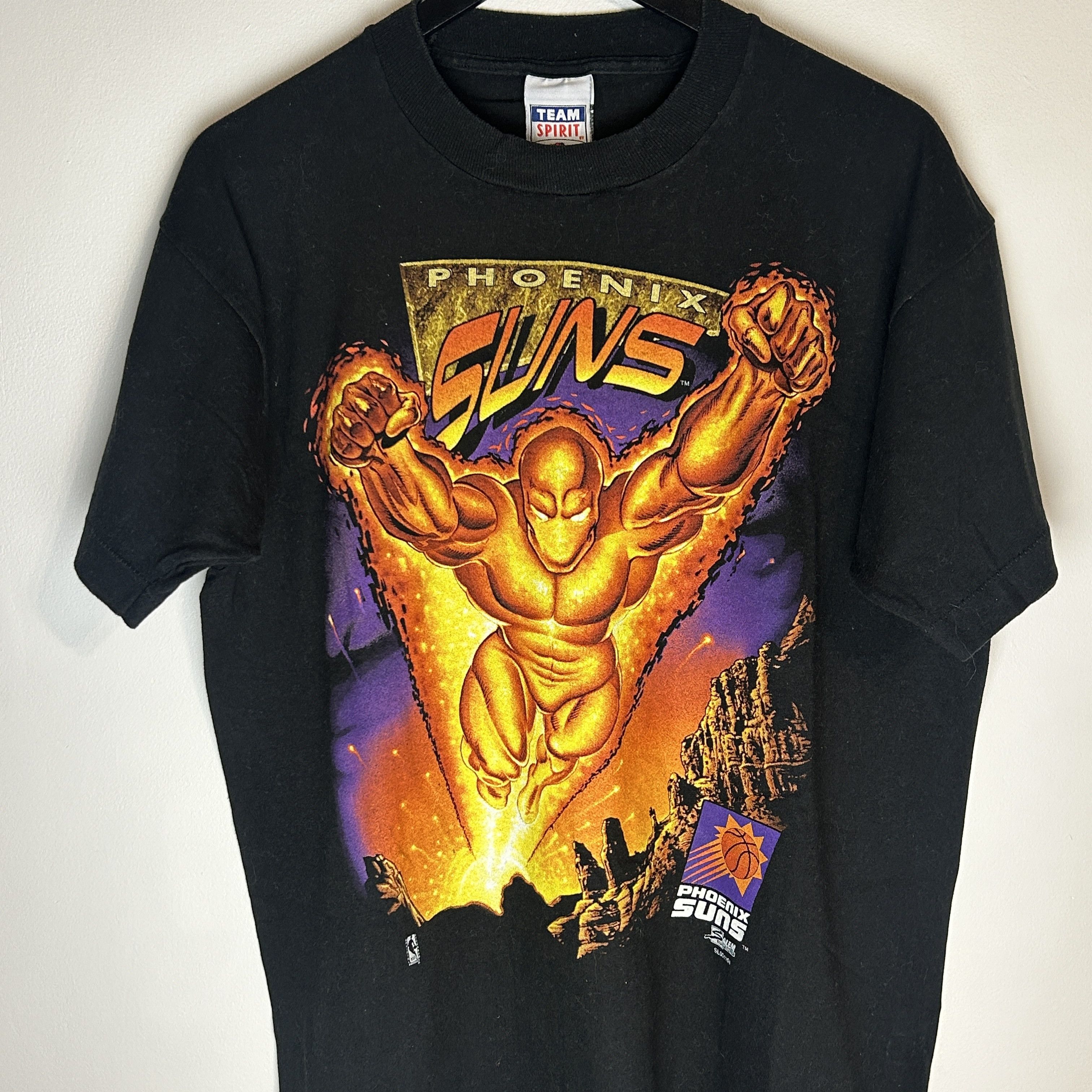 Salem Sportswear Vintage Phoenix Suns Superhero 90’s NBA T-shirt Size US L / EU 52-54 / 3 - 2 Thumbnail