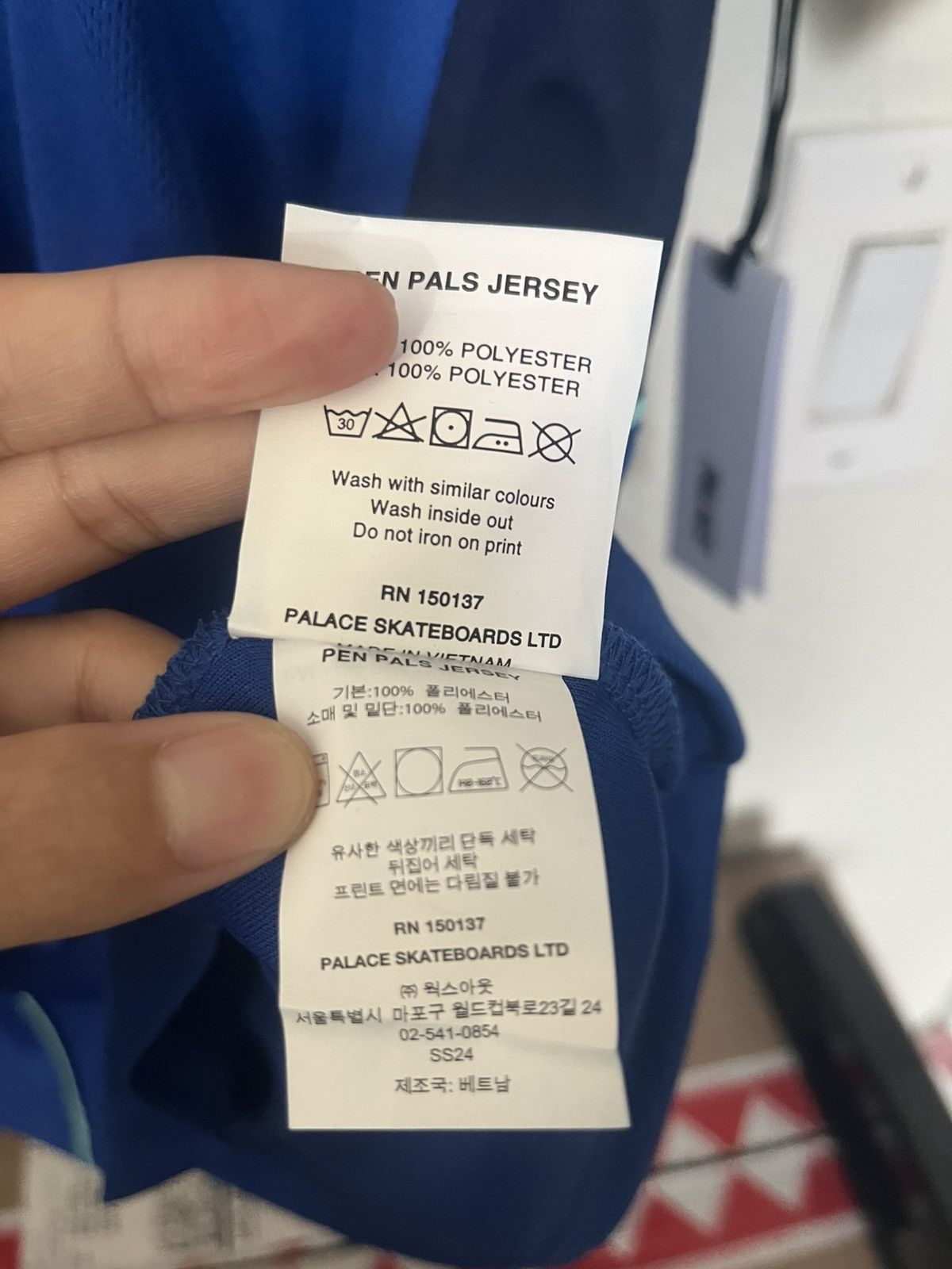 Palace Palace Skateboards Pen Pals Jersey Blue Soccer Football Size US M / EU 48-50 / 2 - 5 Thumbnail