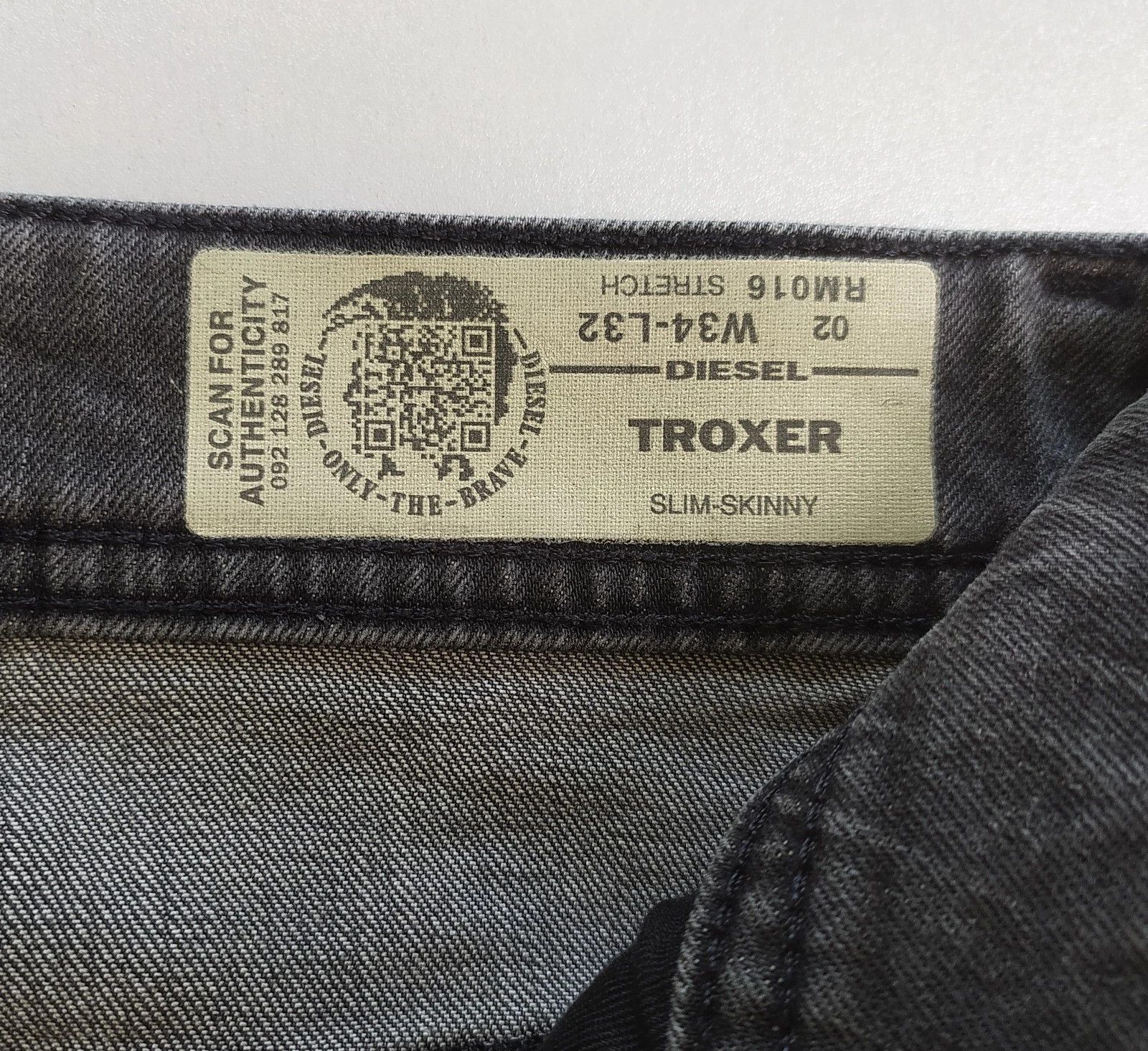 Diesel Diesel TROXER L.32 MENS JEANS SLTP/9989 Size US 34 / EU 50 - 7 Thumbnail