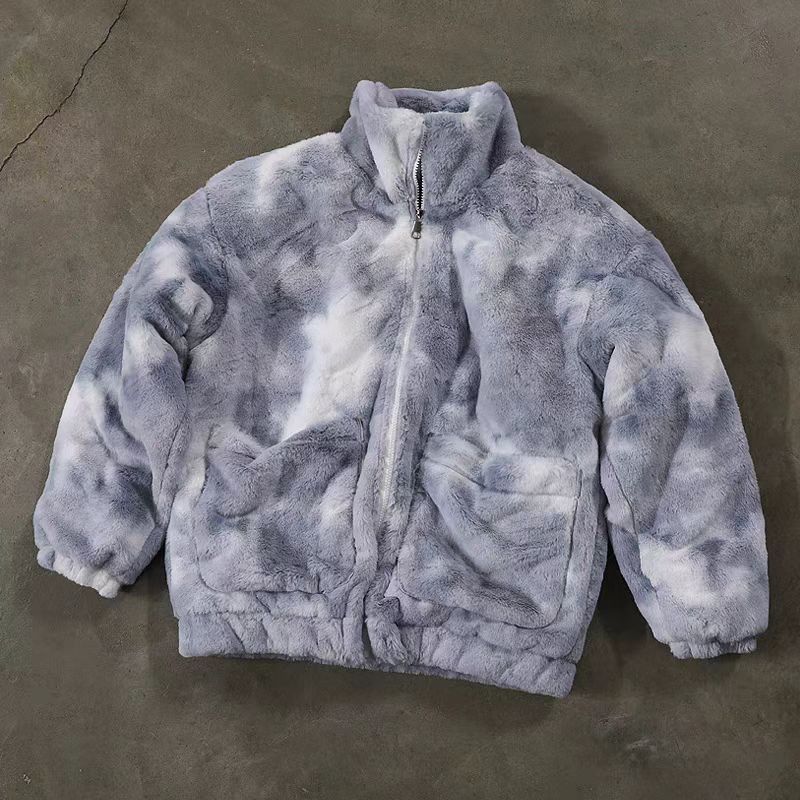 Street Vintage Plush Thickened Casual L Jacket Coat