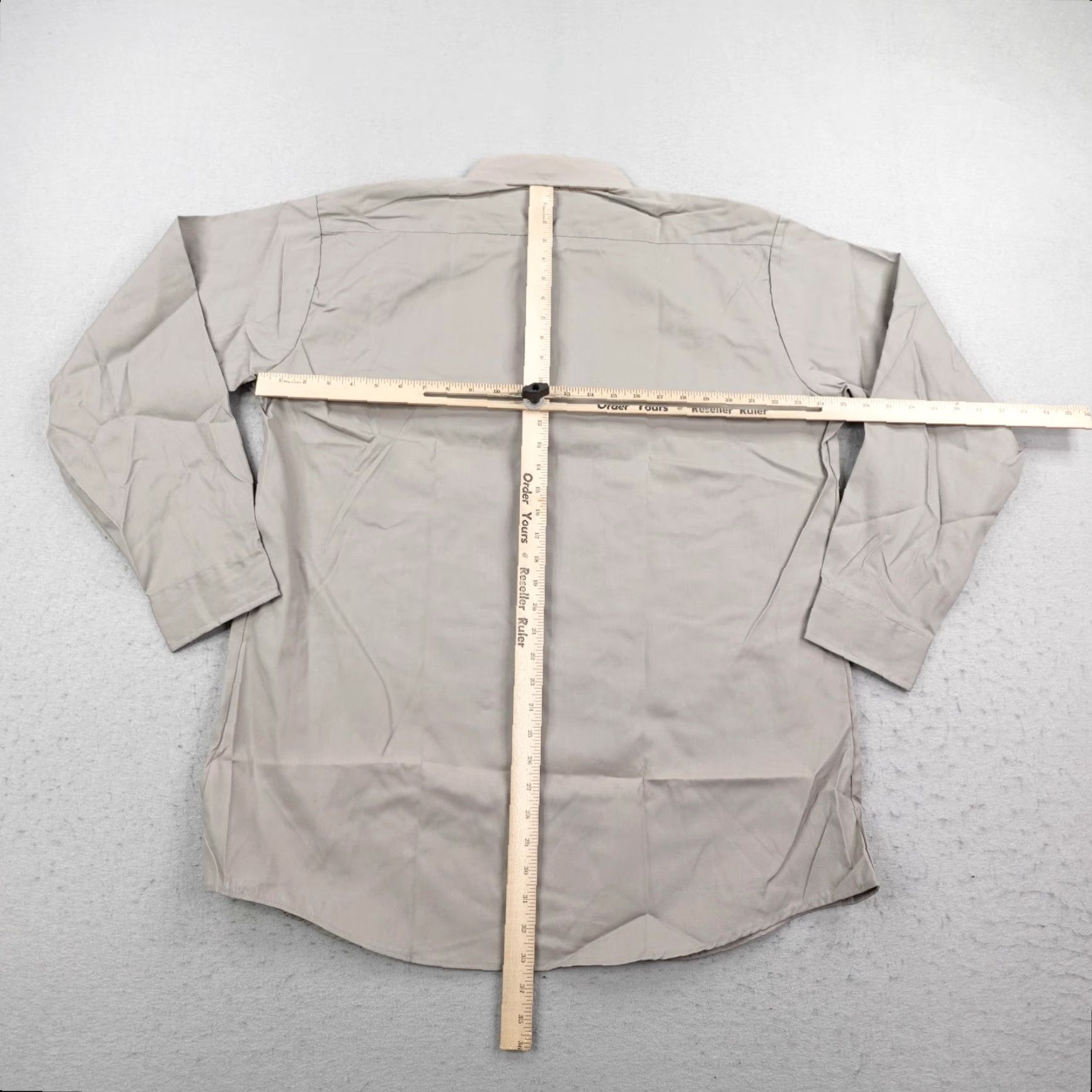 Vintage VINTAGE Big Mac Shirt Mens XL Tall Beige Twill Button-Up Work 90s Made In USA Size US XL / EU 56 / 4 - 4 Thumbnail