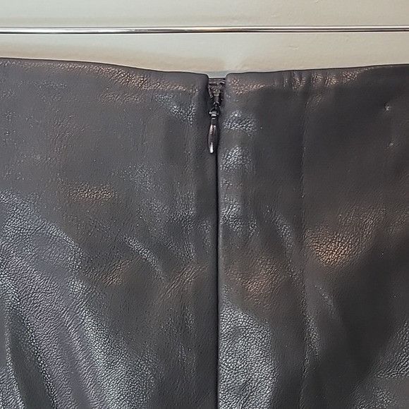 Other BAGATELLE.NYC black fringed faux leather midi skirt medium Size 29" - 5 Thumbnail