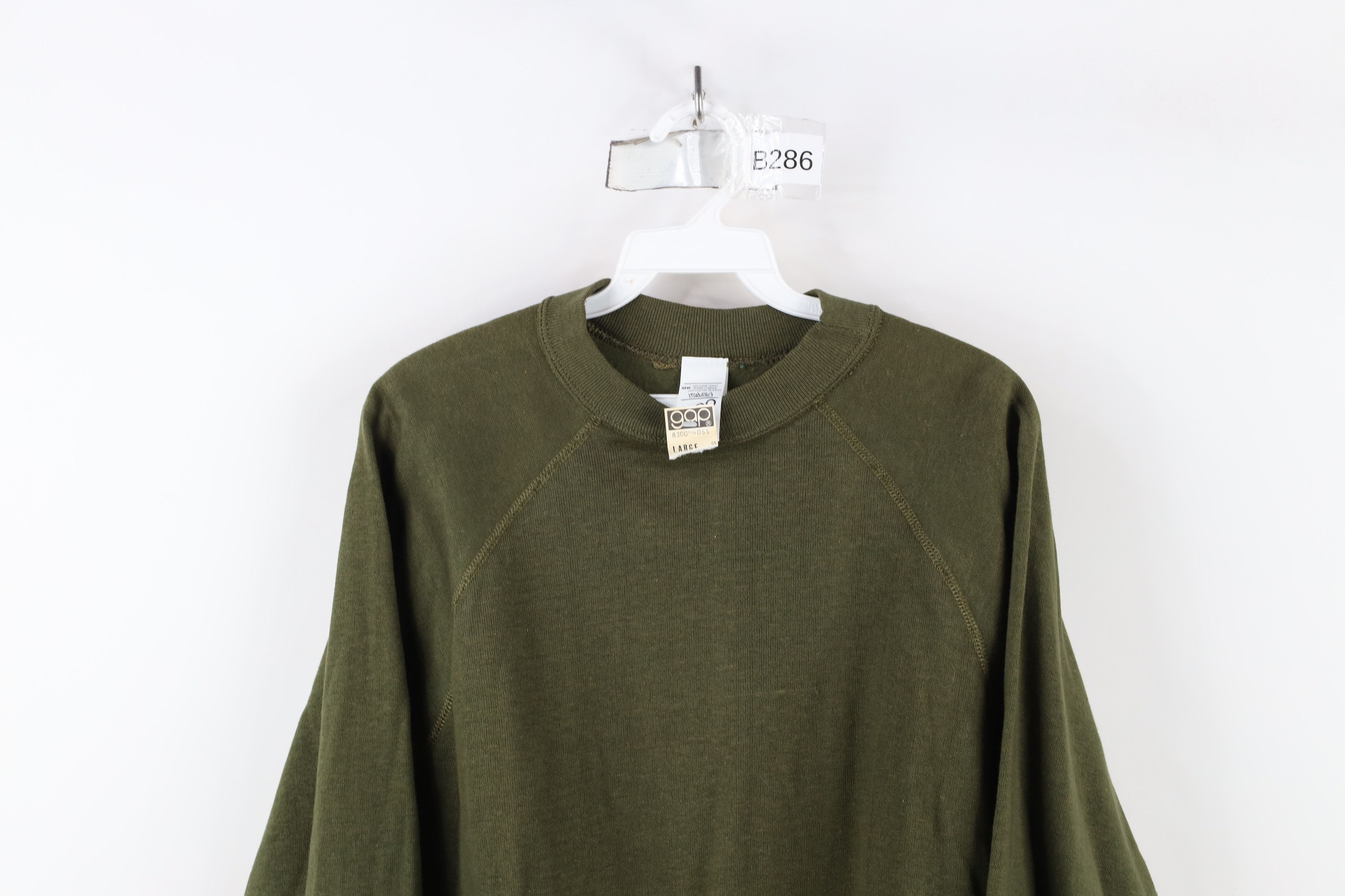Gap × Vintage Deadstock Vintage 70s 80s Gap Crewneck Sweatshirt Olive USA Size US L / EU 52-54 / 3 - 2 Thumbnail