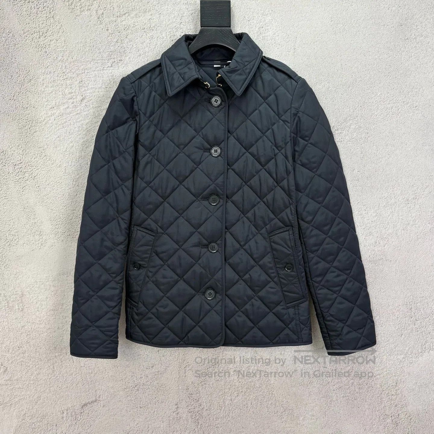 Burberry Burberry Black diamond-patterned cotton coat Size US M / EU 48-50 / 2 - 1 Thumbnail
