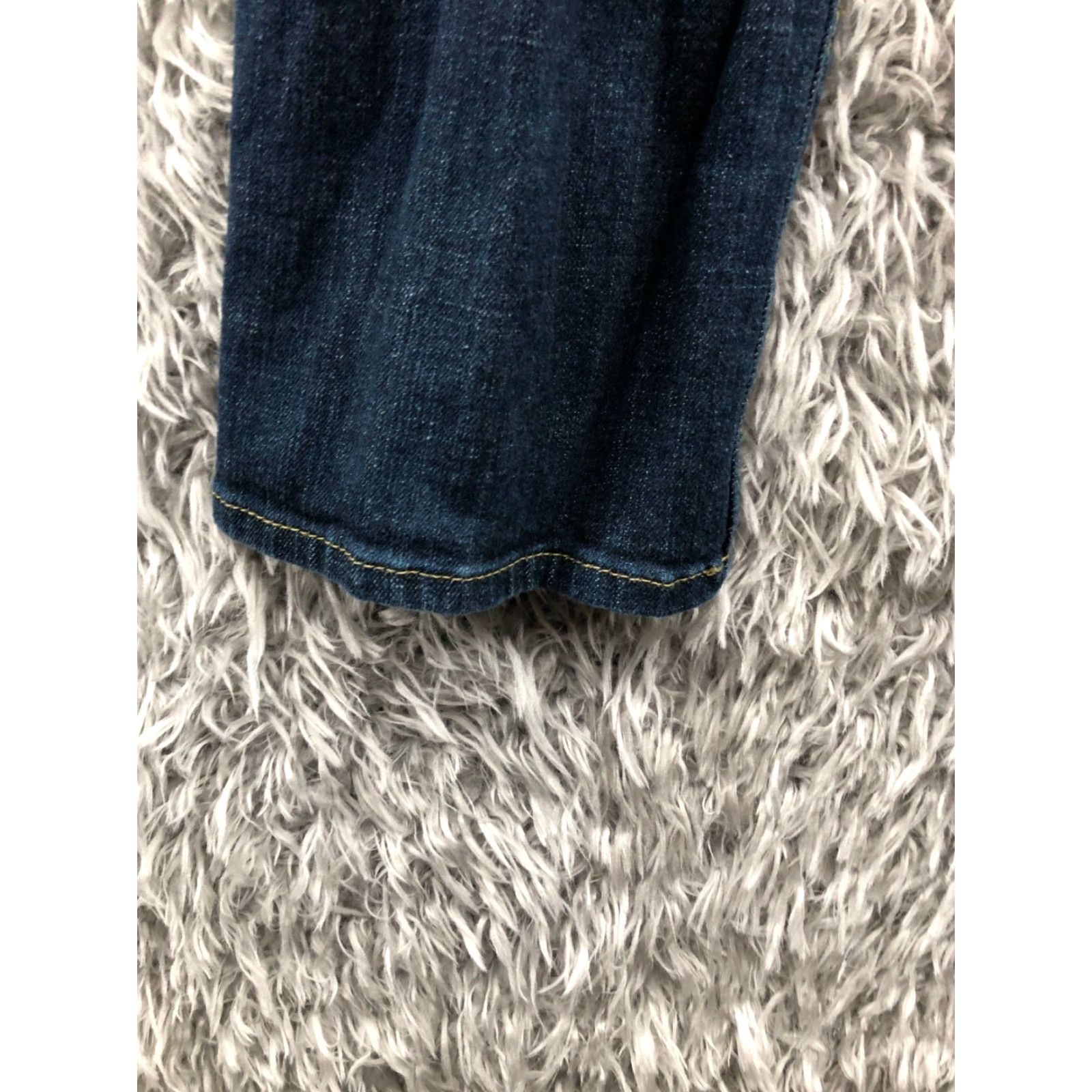Vera Wang Vera Wang Straight Jeans Womens Size 8 Blue Denim Mid Rise 30" Waist 26" Inseam 5-Pocket Design Zip Button Logo Belt Loops Regular Fit Size 30" / US 8 / IT 44 - 7 Thumbnail