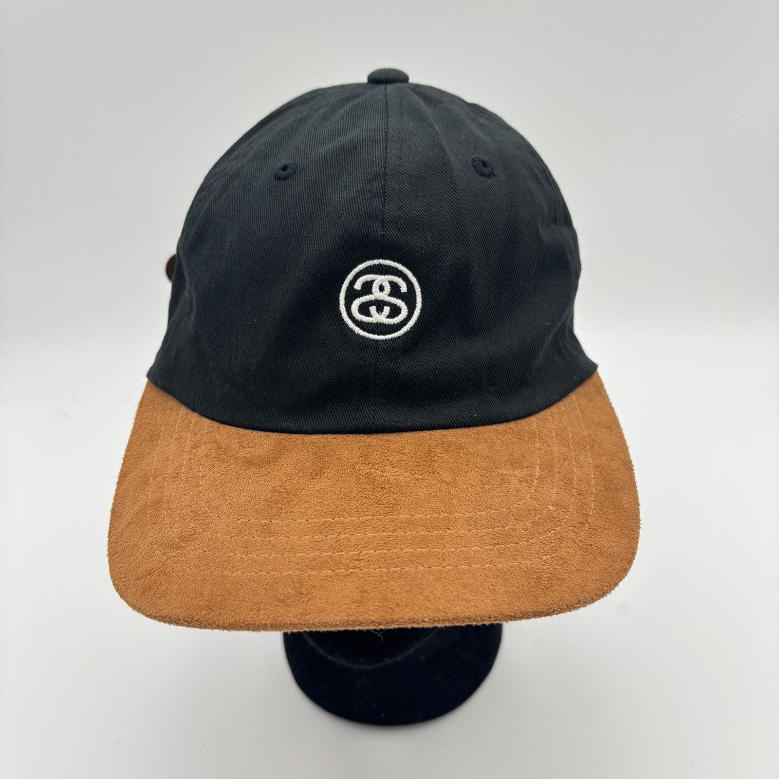 00s stussy 6 panel leather cap brown F