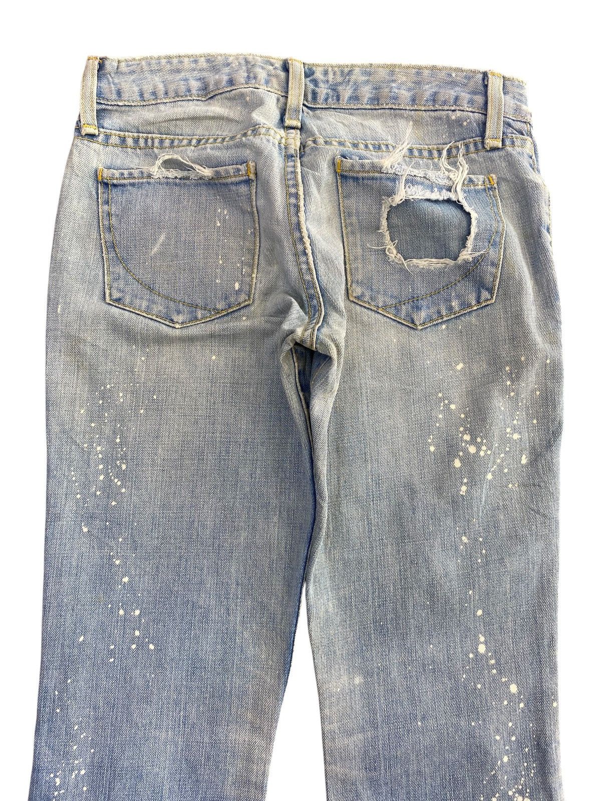 Paper Denim & Cloth Paperdenim & Cloth Faded Wash Ripped Style Flare Jeans Size US 27 - 4 Thumbnail