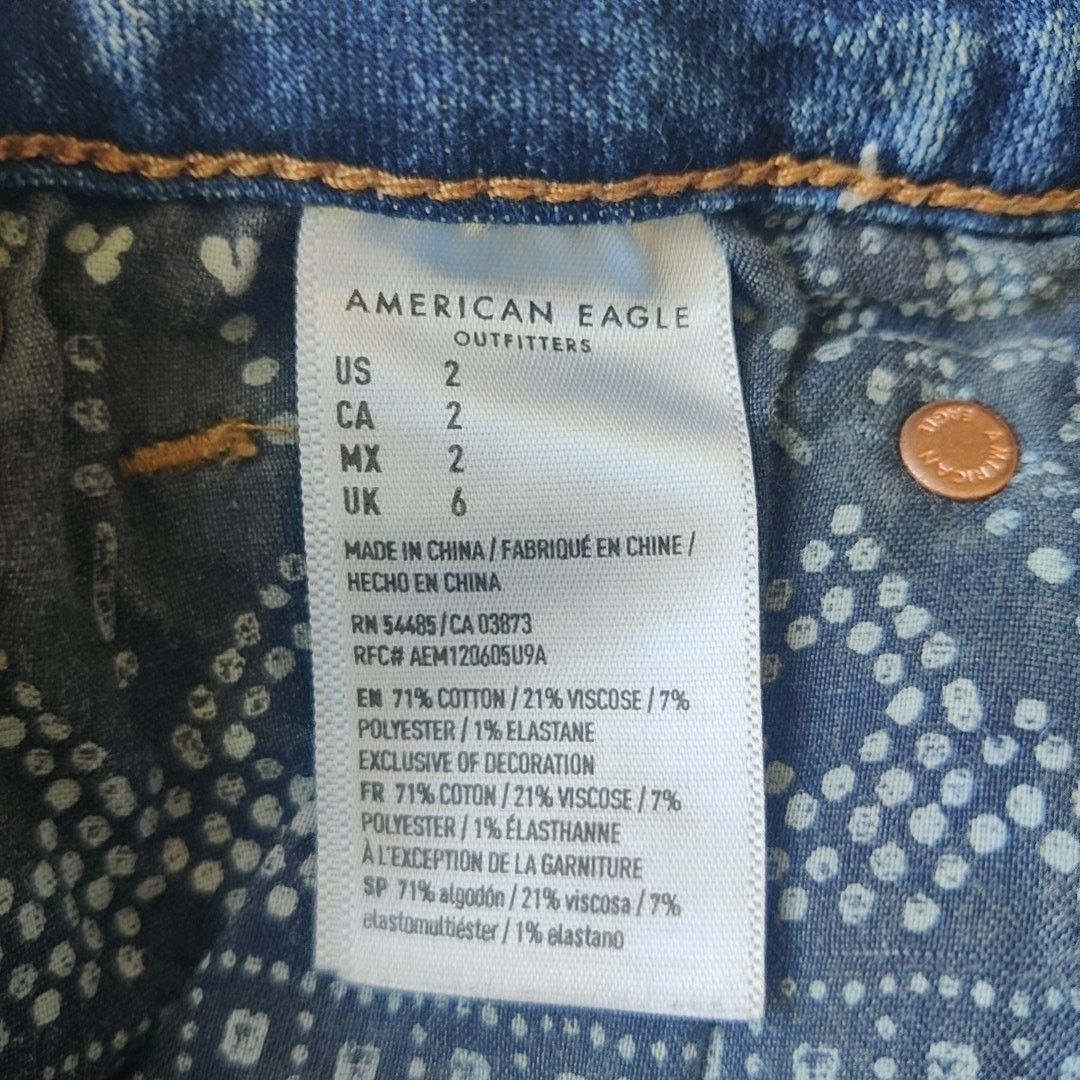 American Eagle Outfitters Ne(xt) Level Stretch Hi-Rise Shortie shorts sz 2 Size 26" / US 2 / IT 38 - 8 Thumbnail