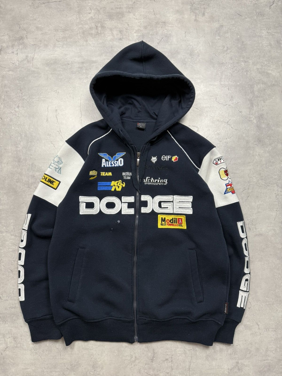 Vintage Dodge Vintage Racing Zip Hoodie Size US XL / EU 56 / 4 - 1 Thumbnail